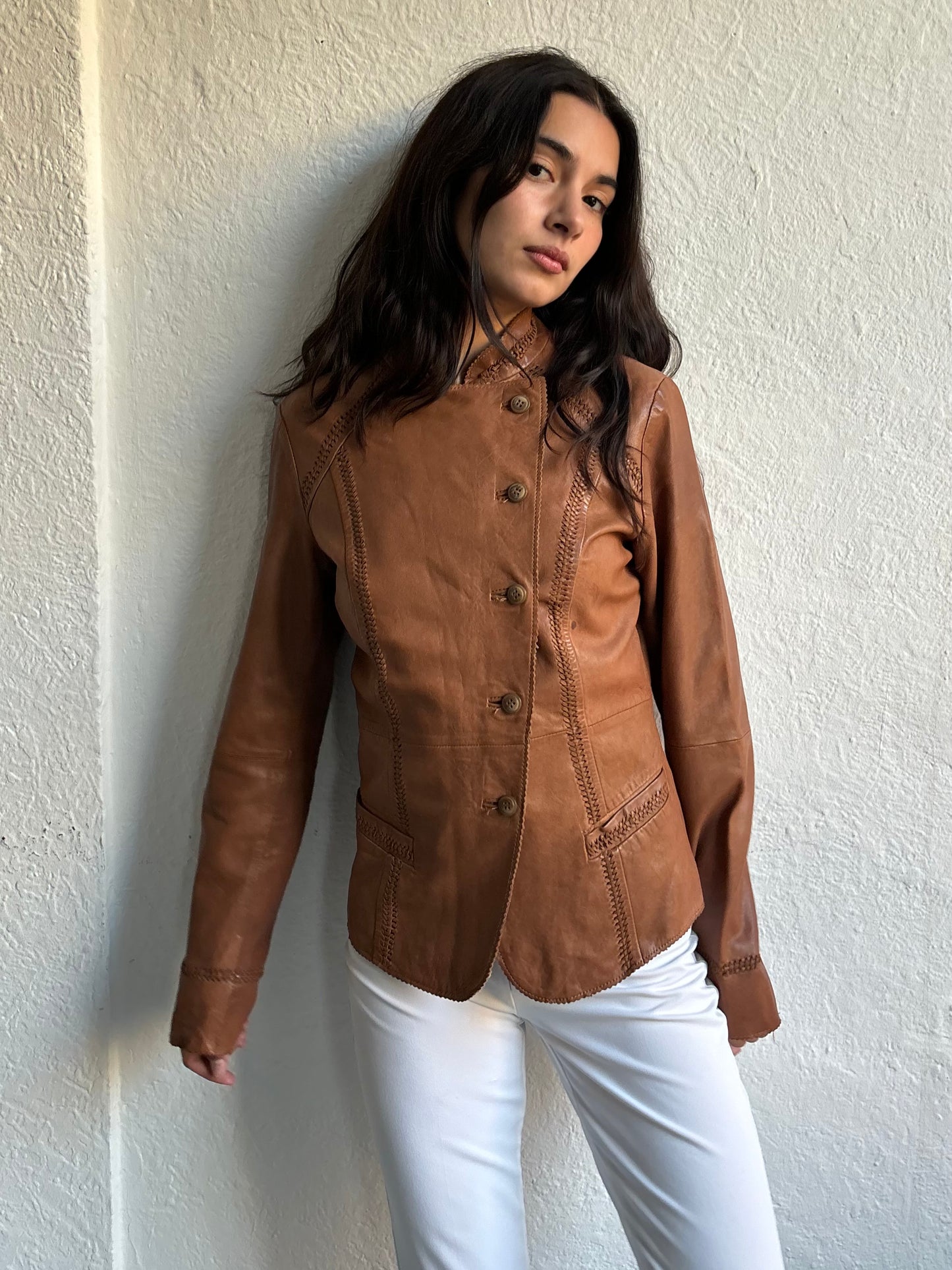 Gas Tan Leather Jacket