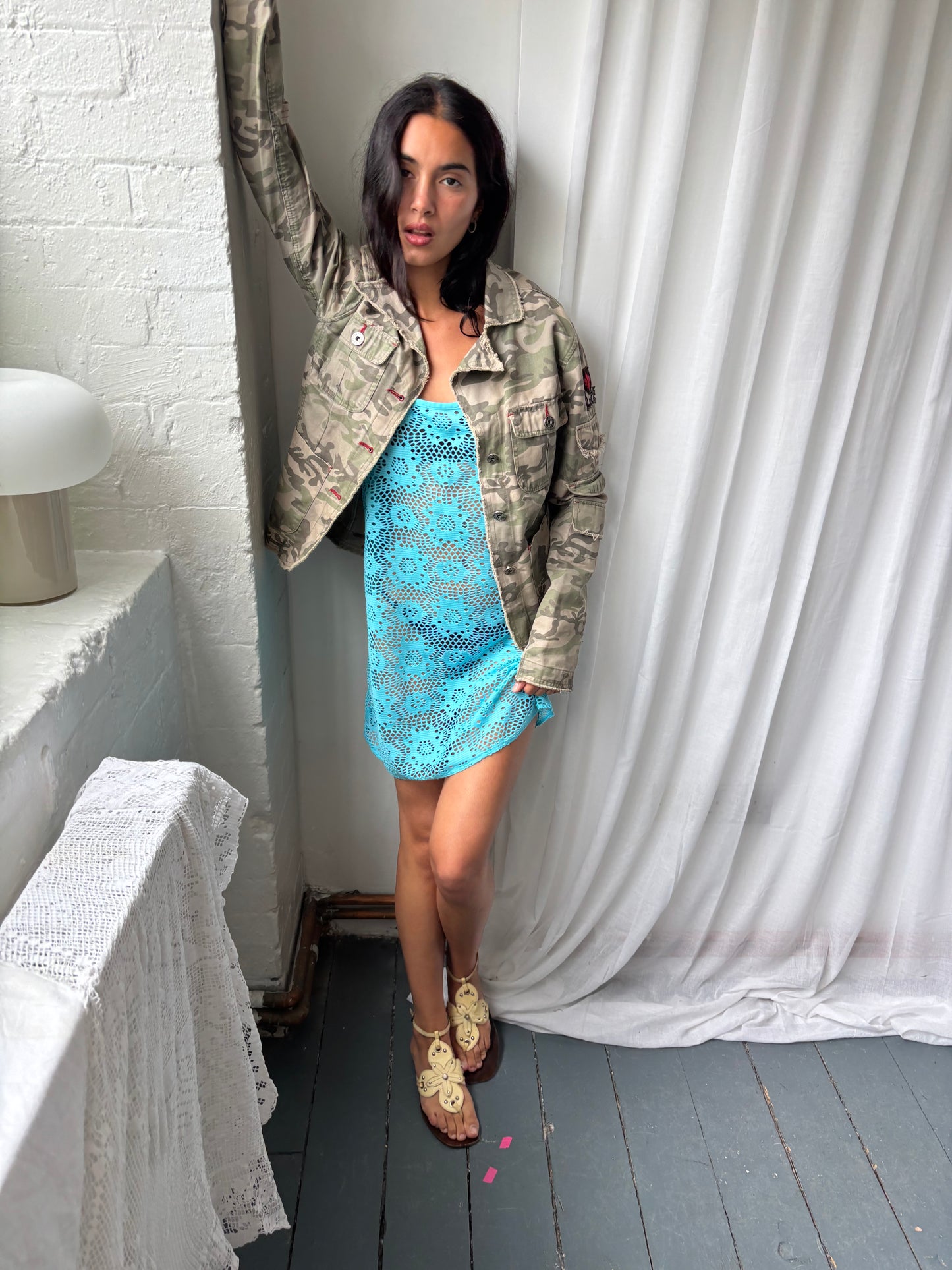 Vintage Turquoise Beach Cover-up
