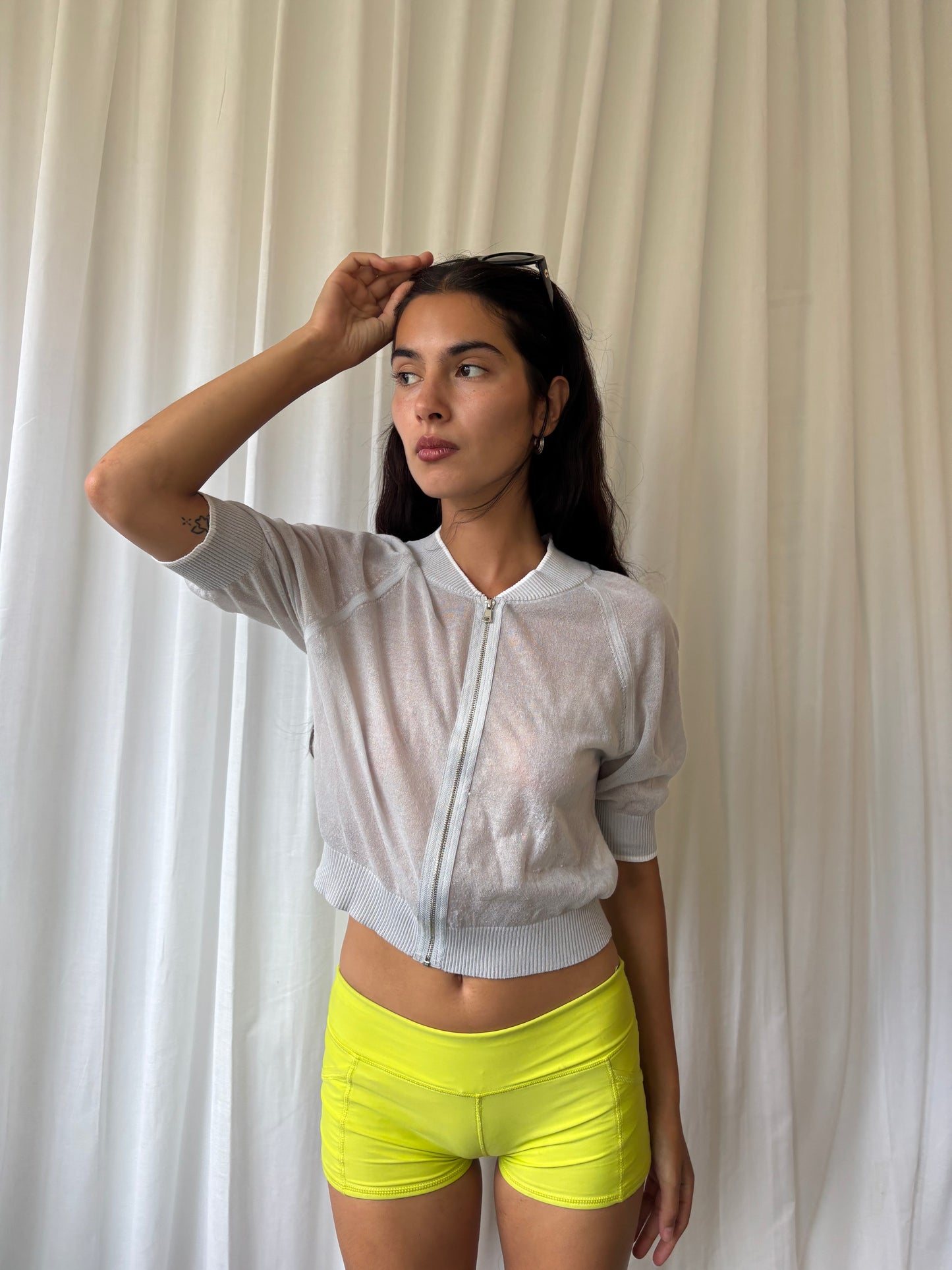 DKNY Sheer Knit Top