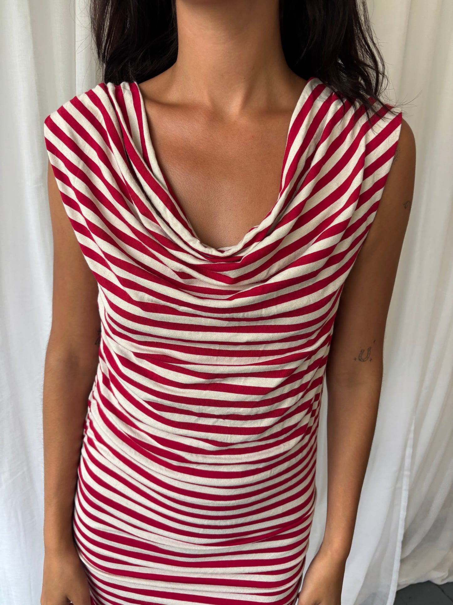 Monnari Red Stripe Dress