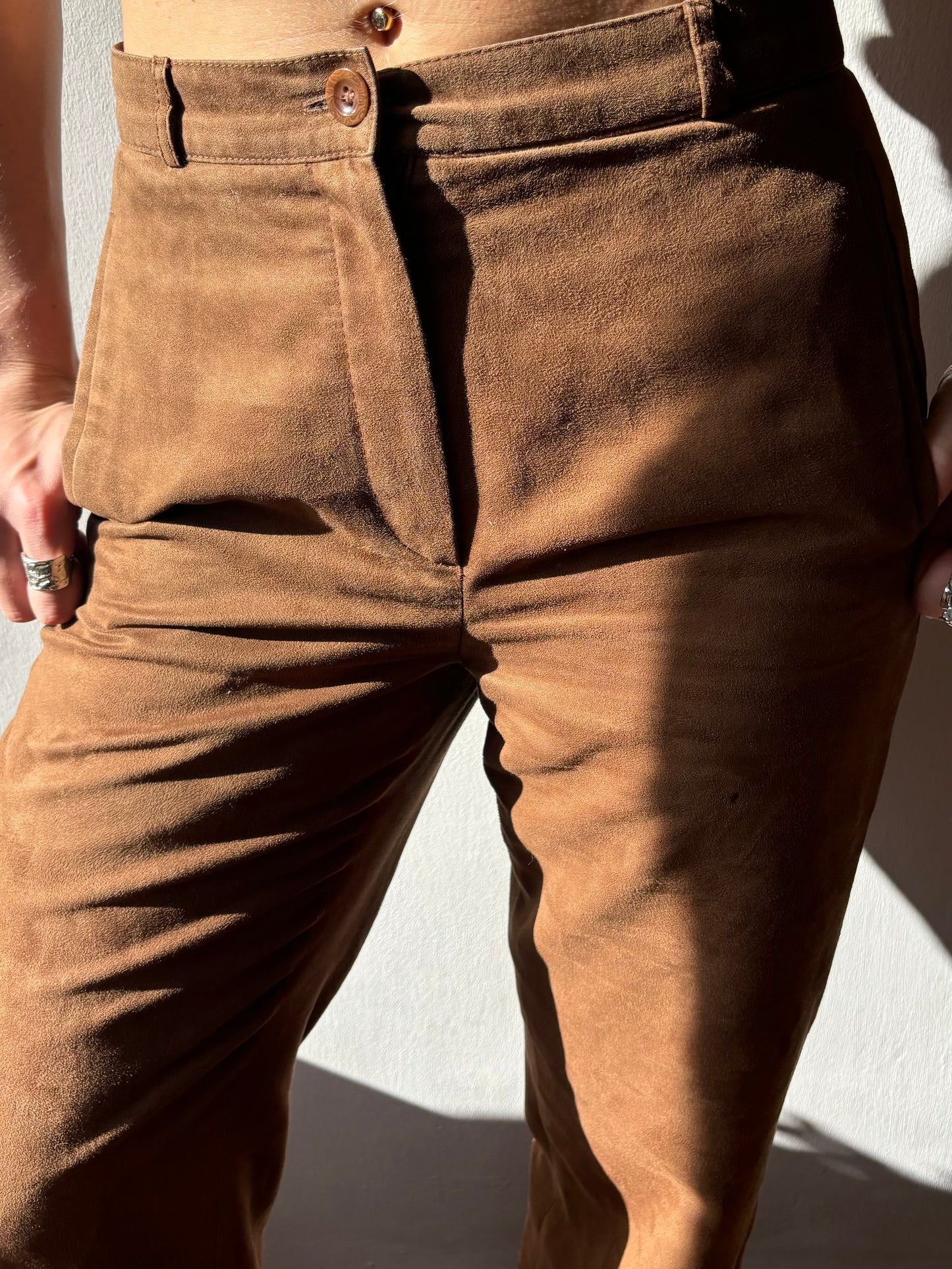 Gerry Webber Tan Suede Trousers