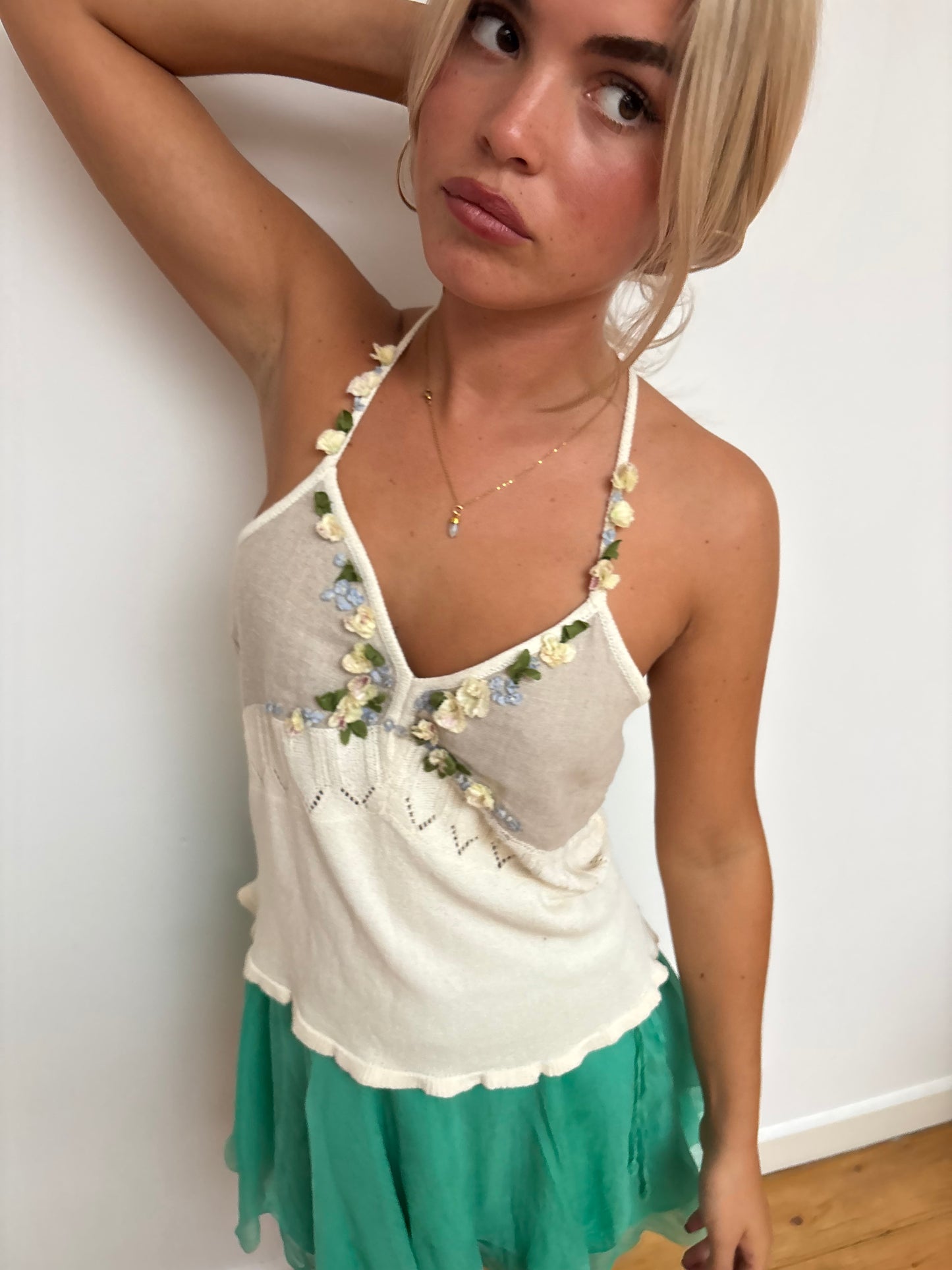 Jesire Beige Knit Vest