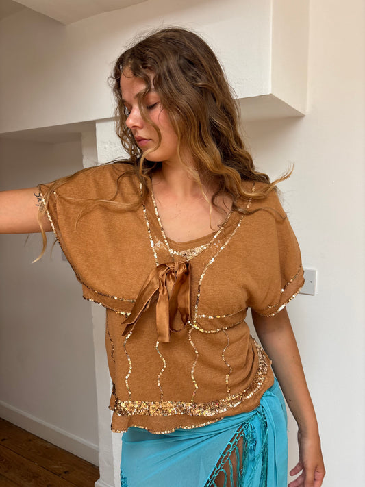 Jesire Gold Sequin Set