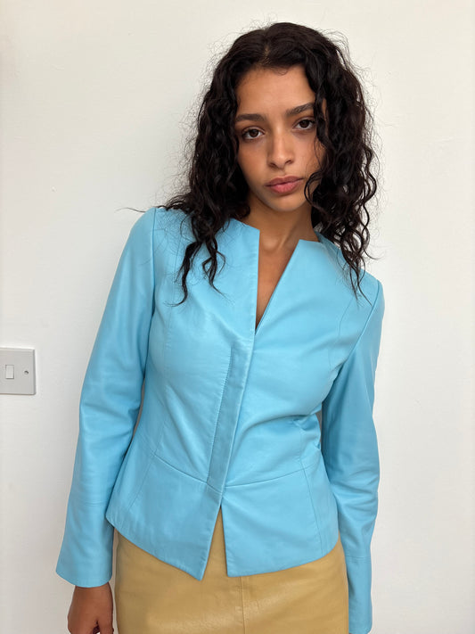 Episode Turquoise Leather Jacket