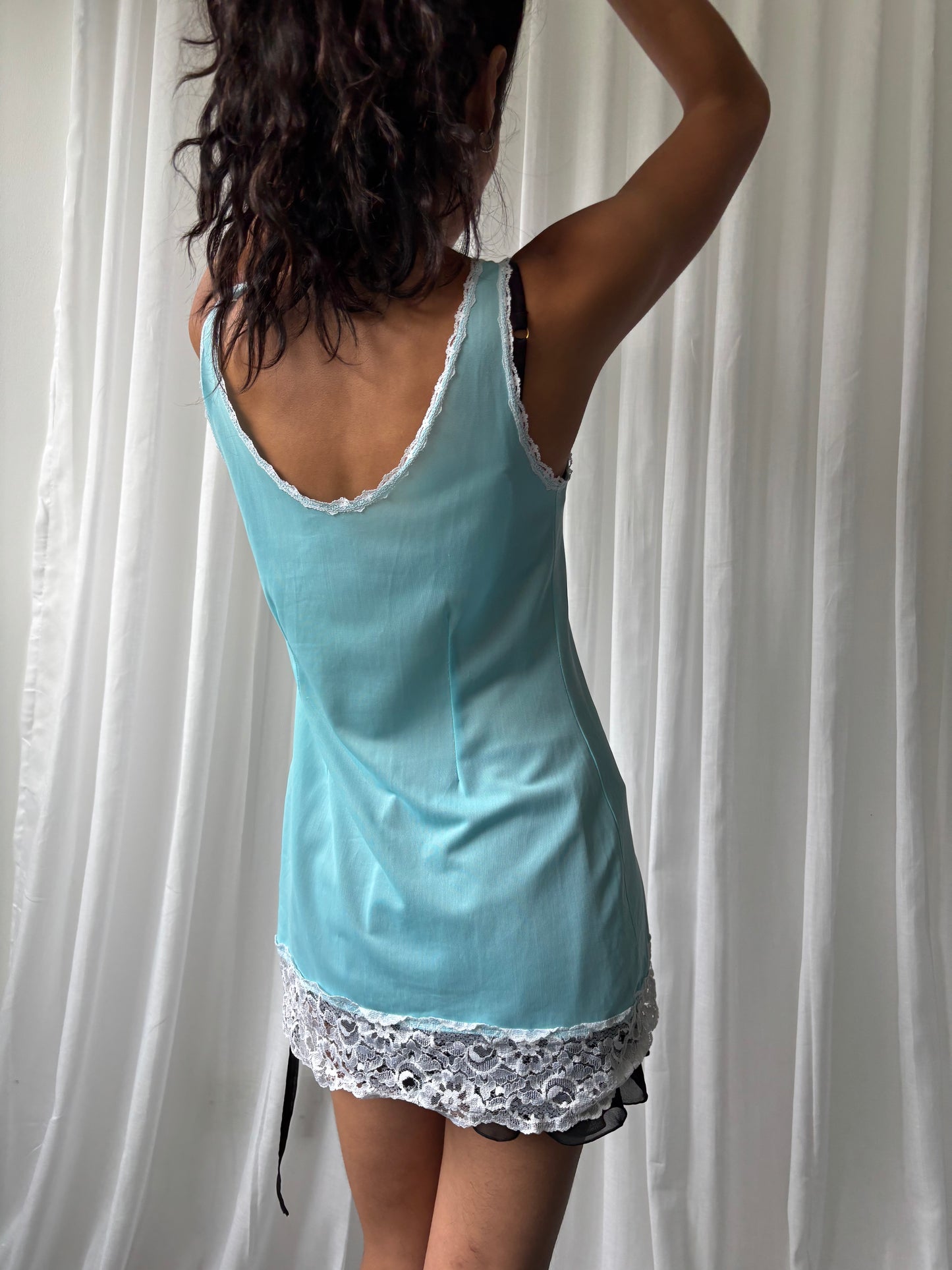 Vintage Blue Lingerie Top