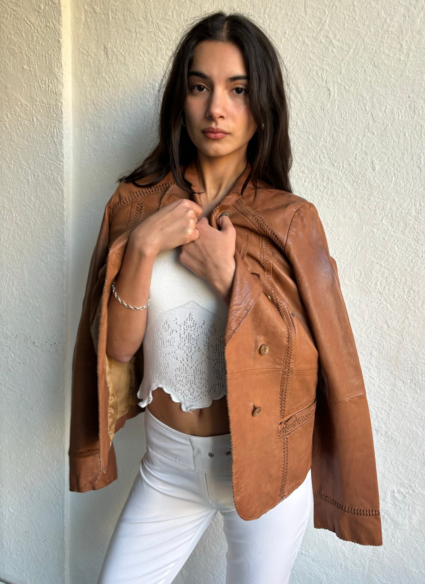 Gas Tan Leather Jacket