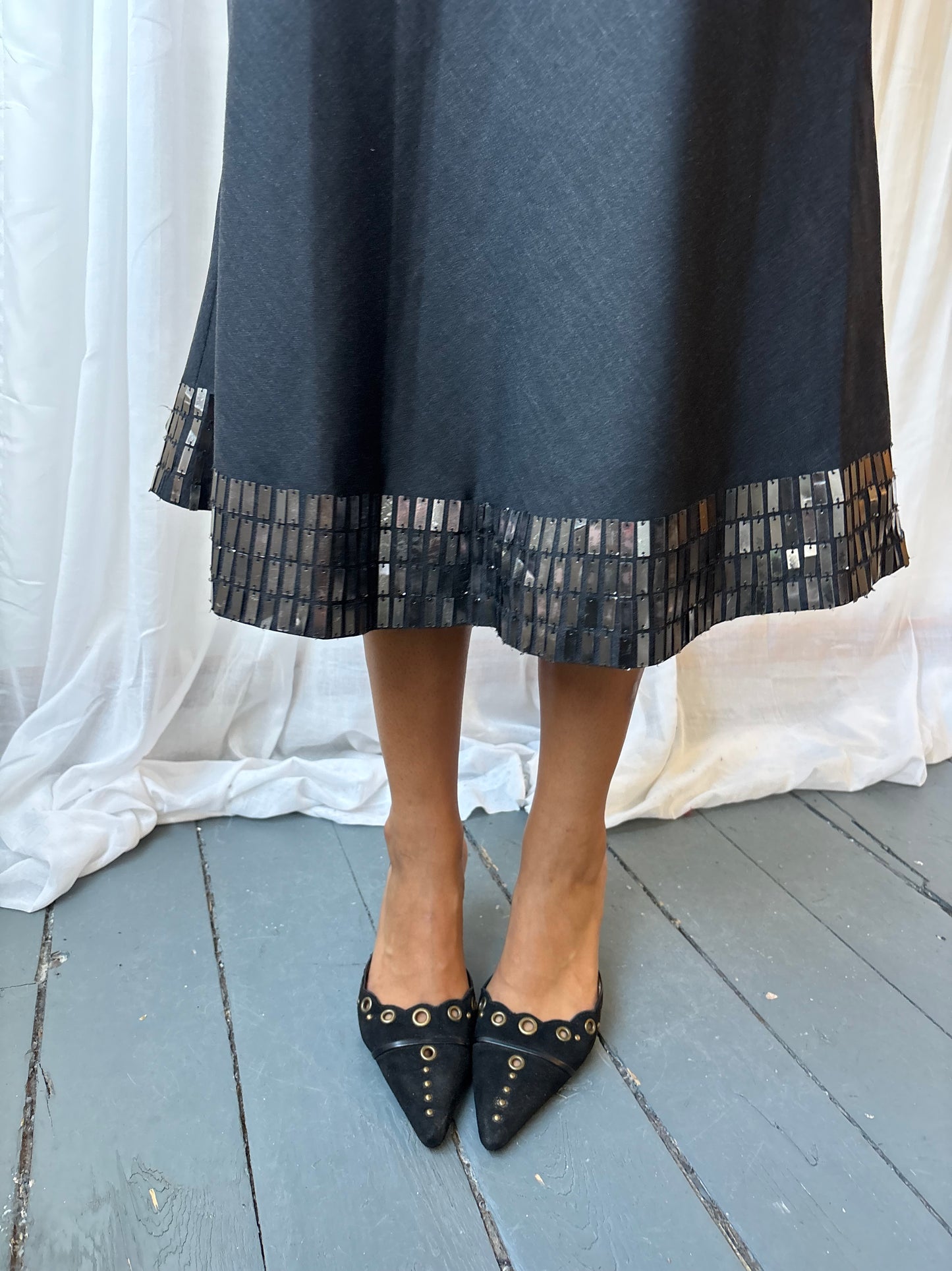 Betty Jackson Charcoal Skirt