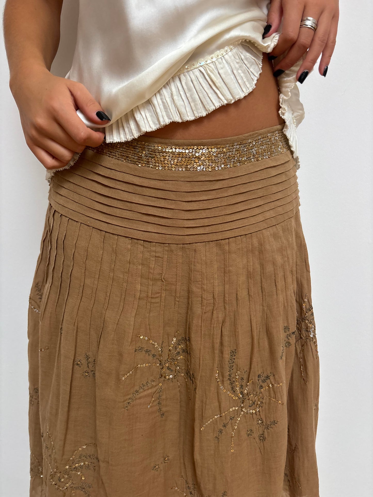 Day Birger Brown Beaded Skirt