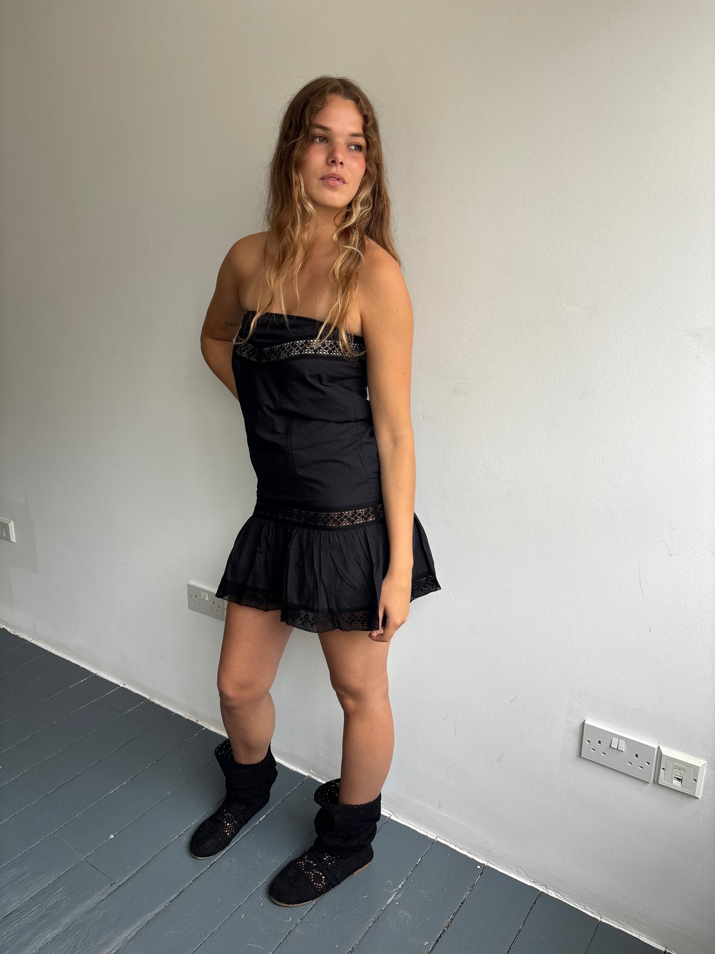 Bettina Liano Black Lace Skirt