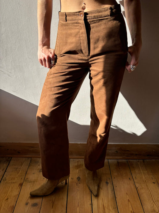 Gerry Webber Tan Suede Trousers