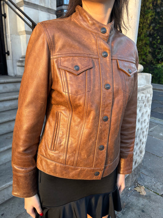 Gap Brown Leather Jacket