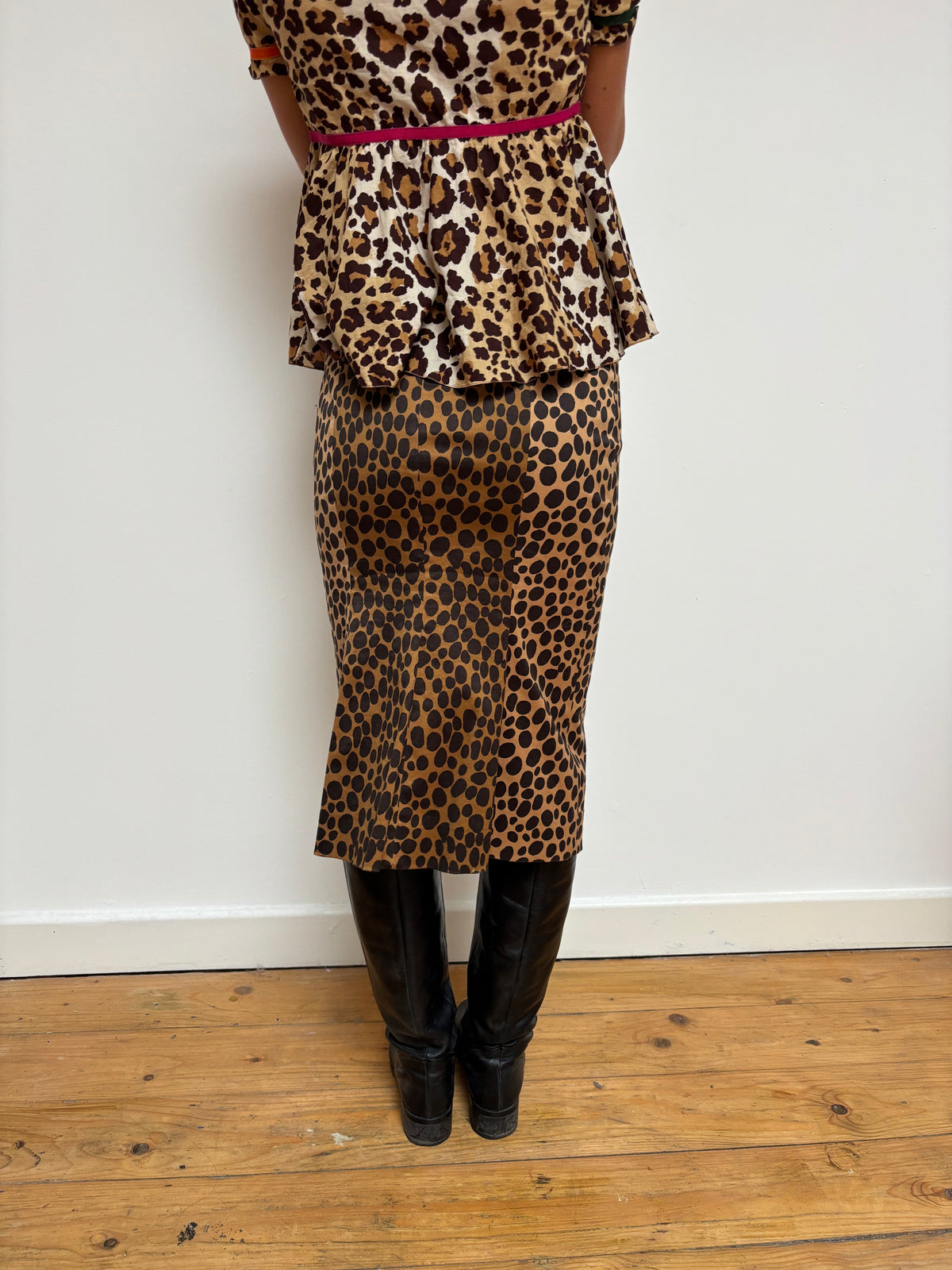 Moschino Animal Print Skirt