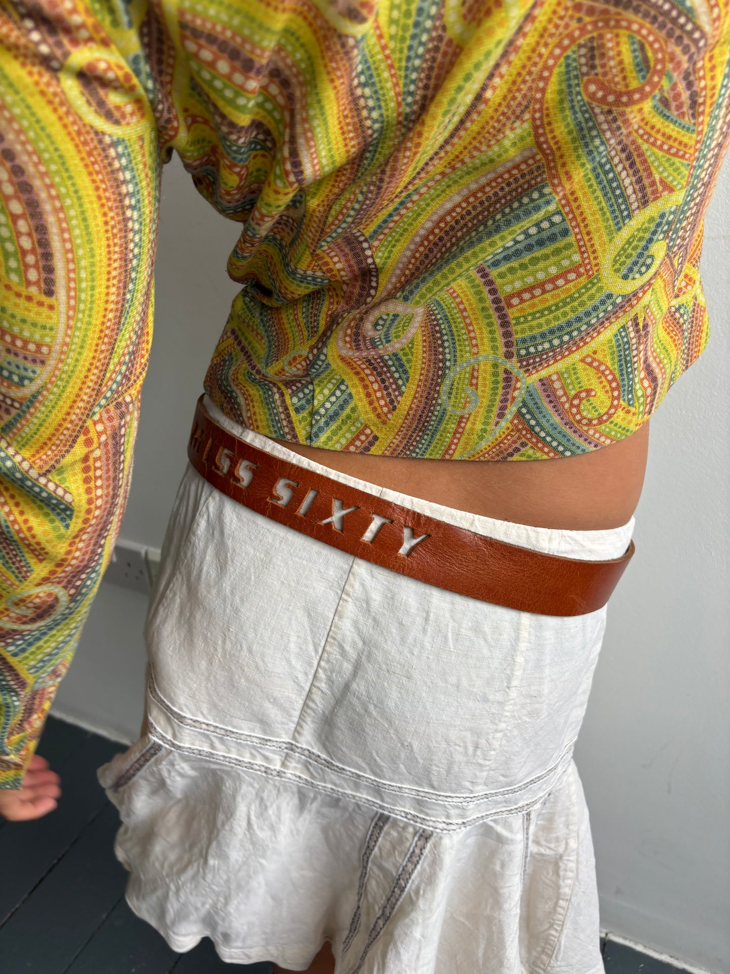 Jaspal Yellow Swirl Print Jacket