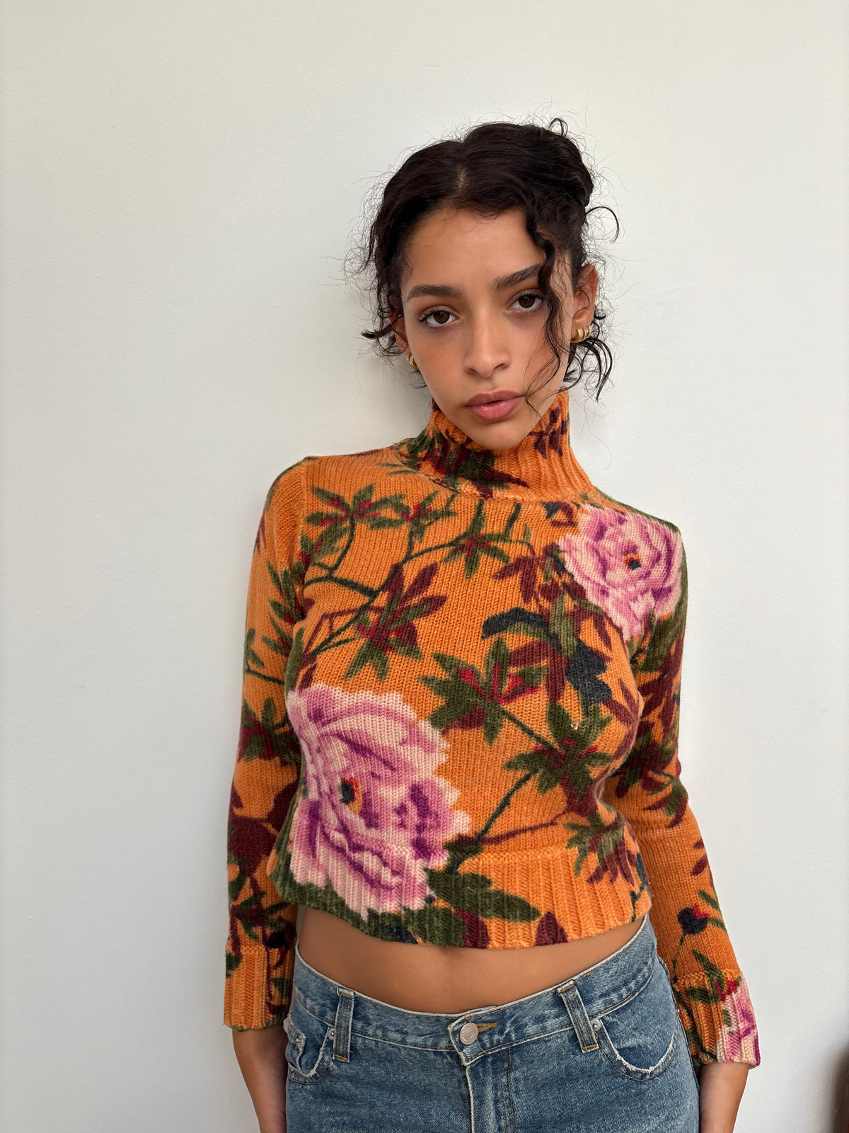 Kenzo Orange Floral Jumper