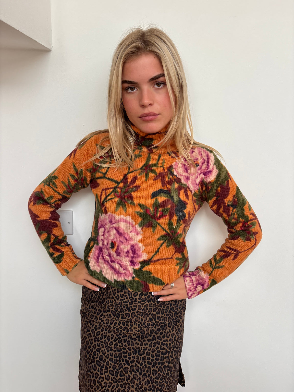 Kenzo Orange Floral Jumper