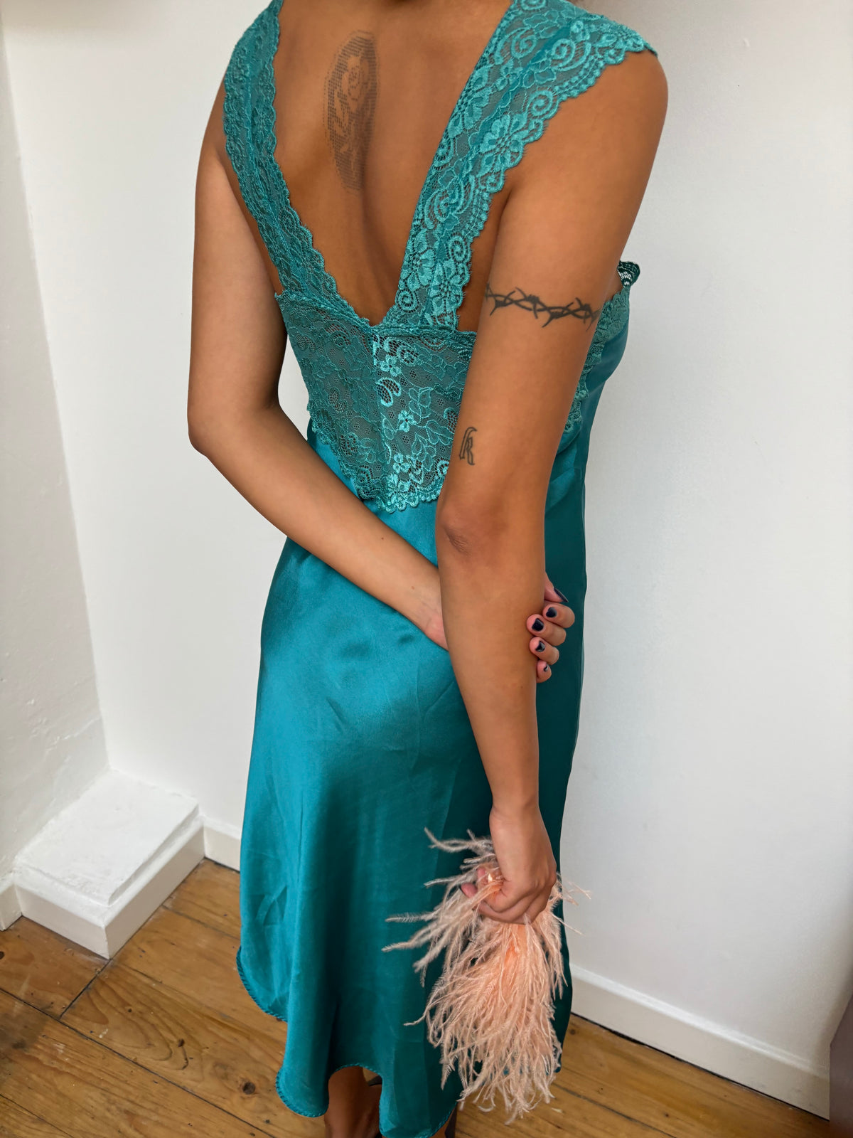 Vintage Teal Maxi Dress