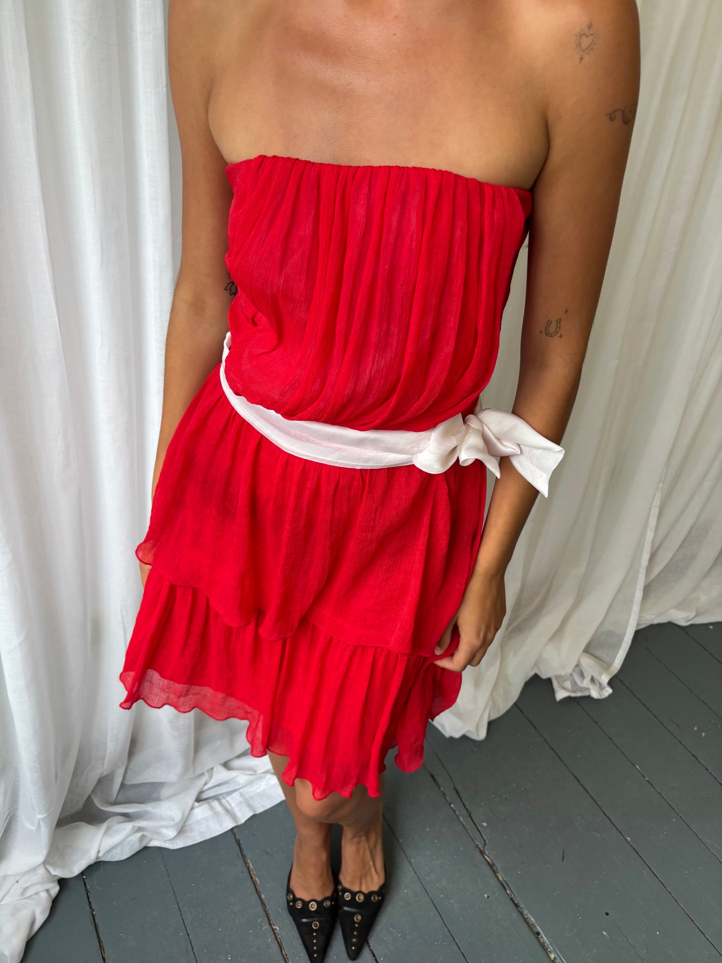 Rinascimento Red Strapless Dress