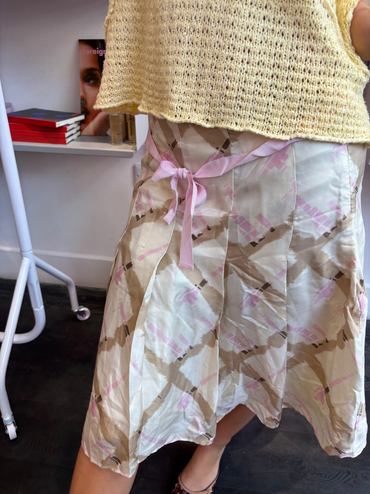 Gap Silk Pleated Skirt