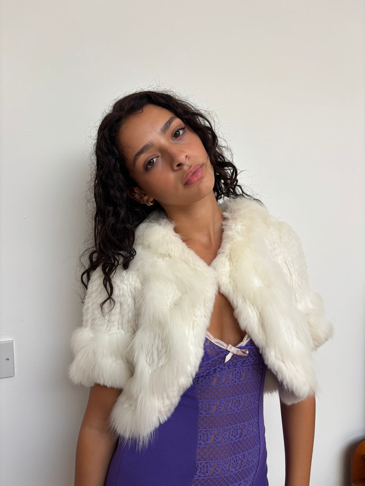Vintage White Rabbit Bolero