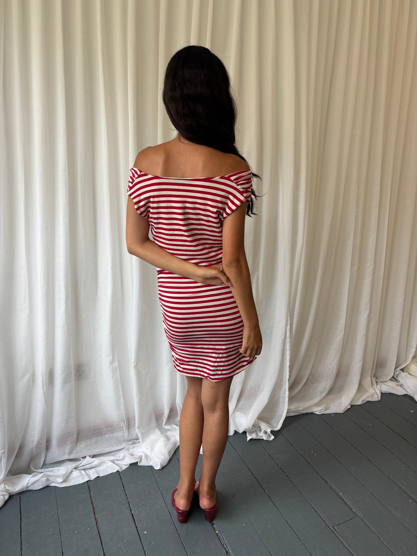 Monnari Red Stripe Dress