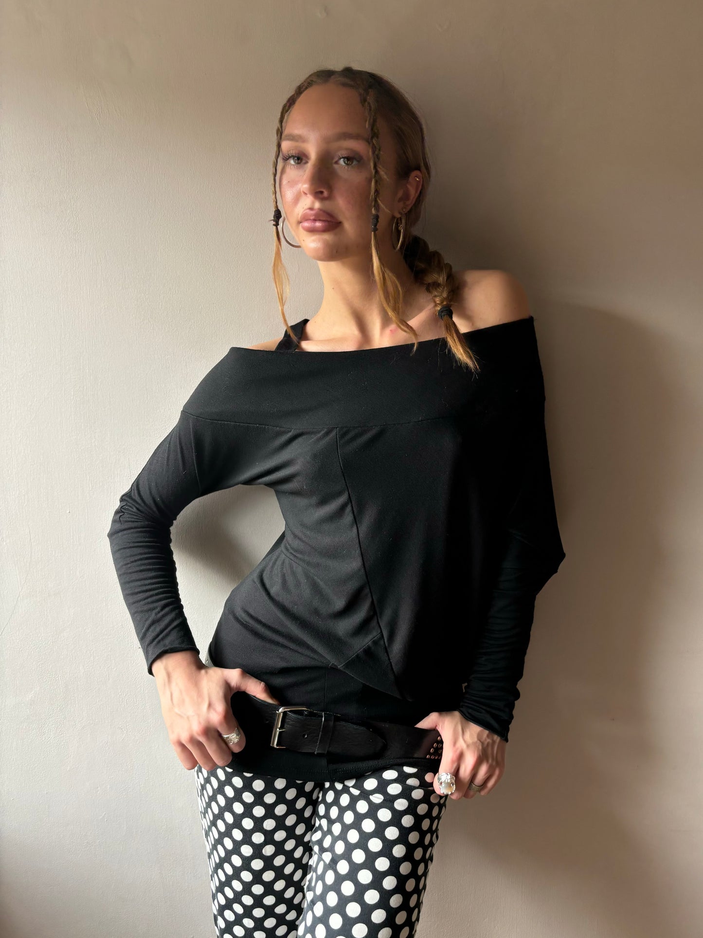 Rinascimento Black Asymmetric Top