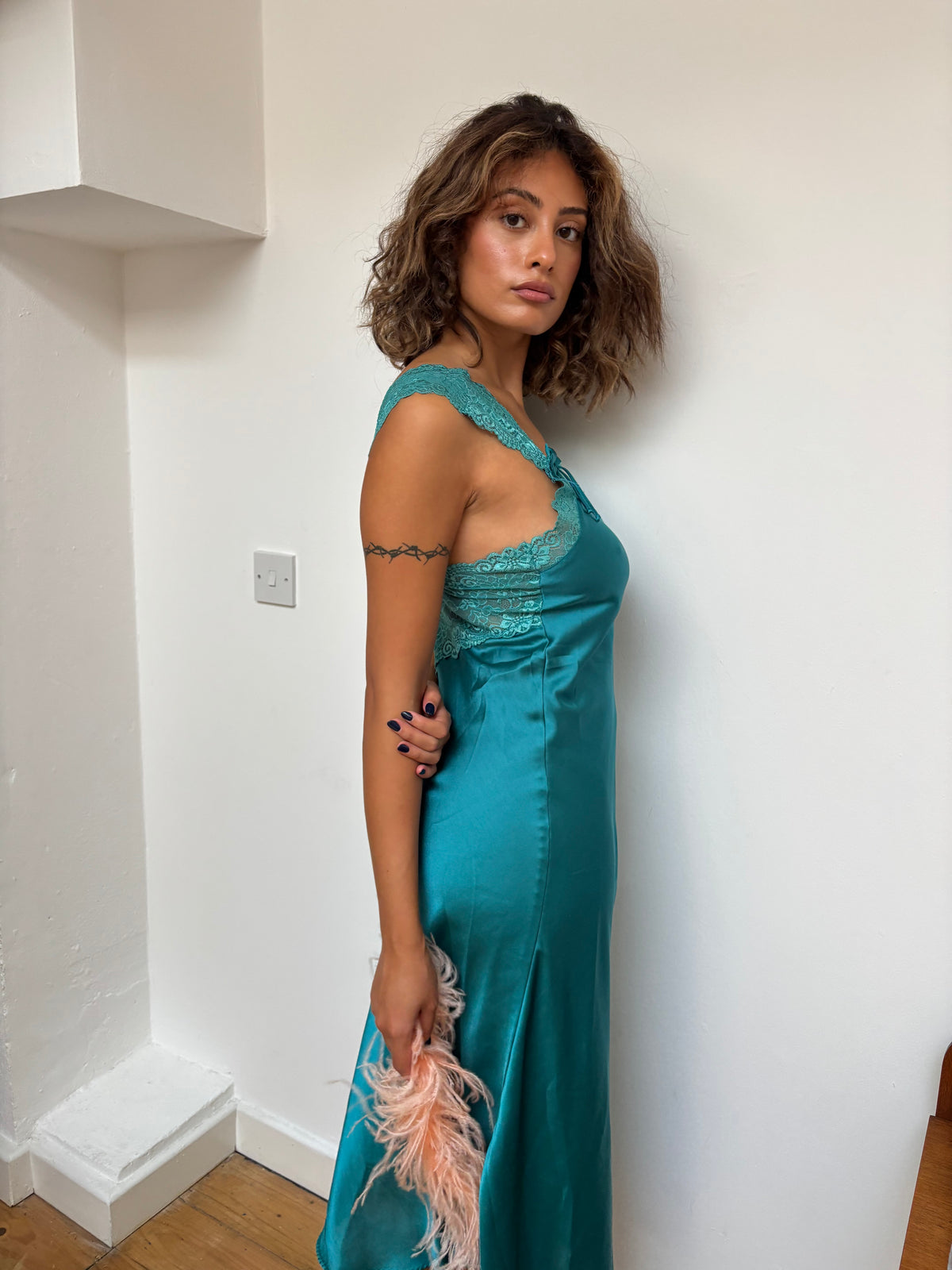 Vintage Teal Maxi Dress