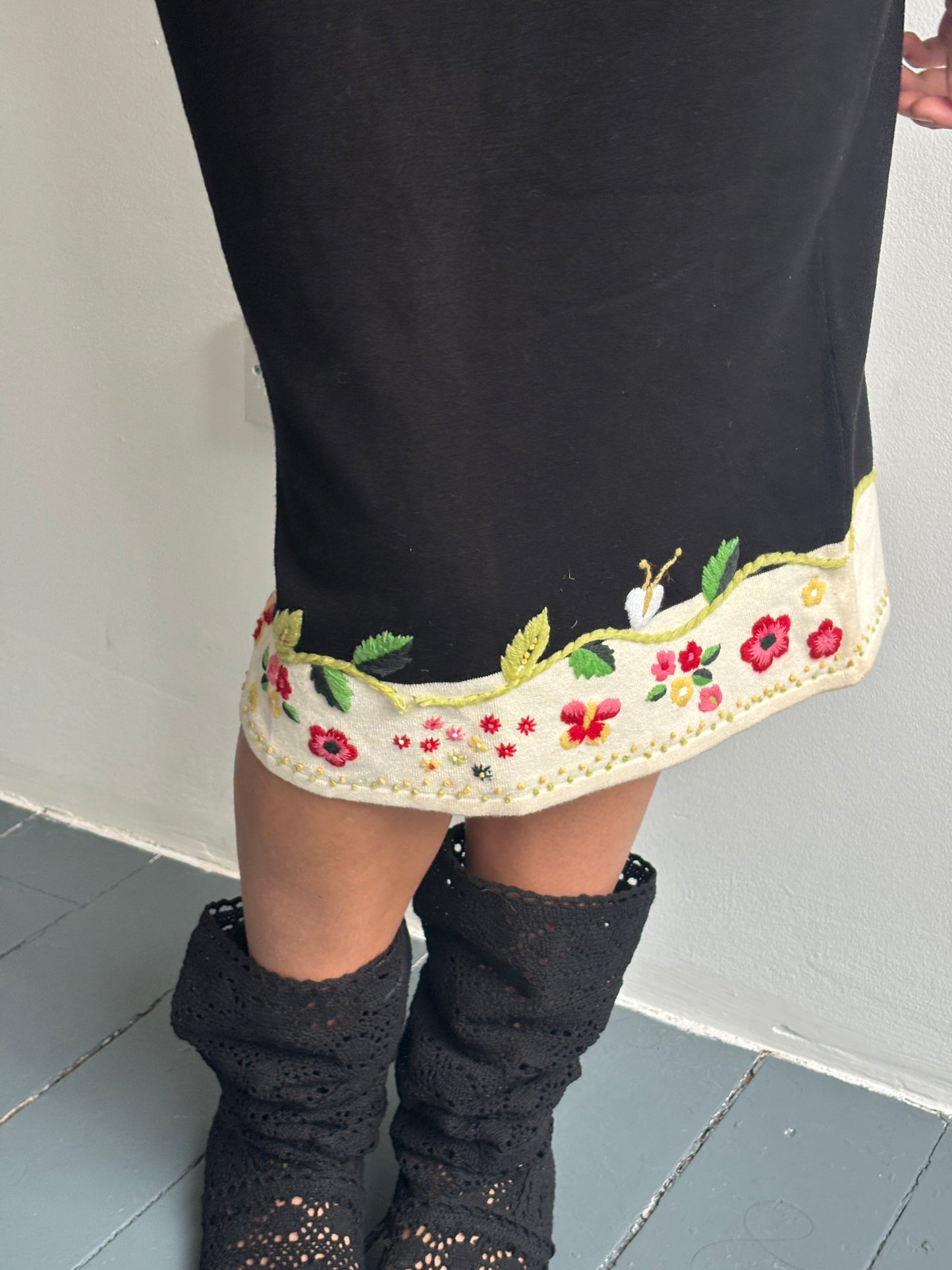 Etincelle Couture Black Knit Skirt