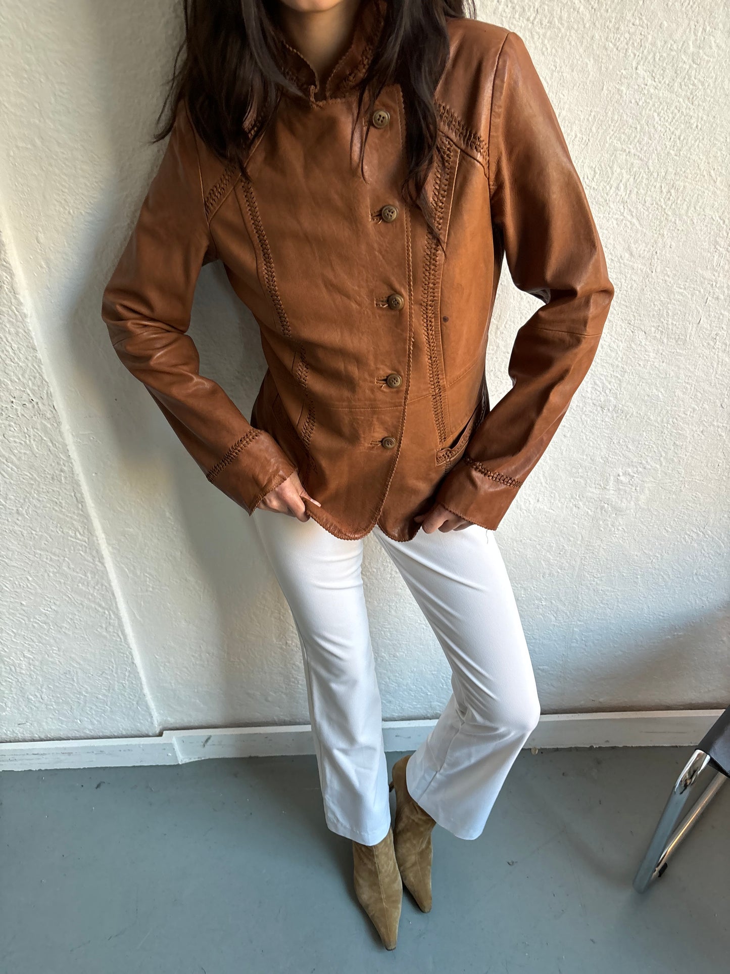 Gas Tan Leather Jacket