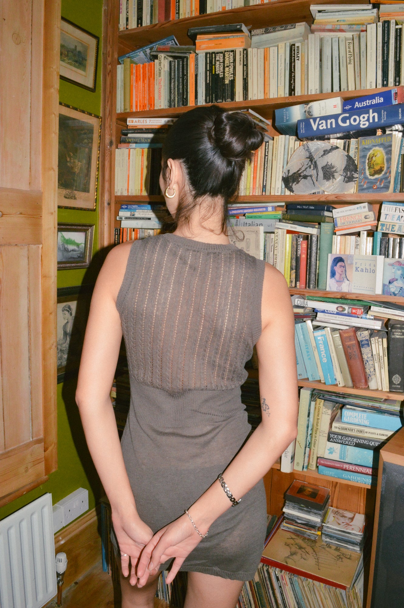 Vintage Khaki Fine Knit Dress