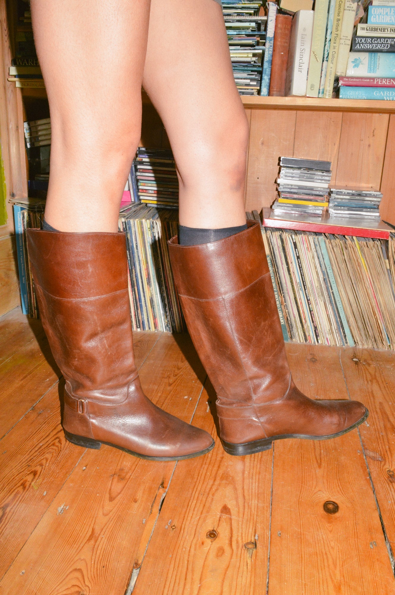 Vintage Brown Leather Boots