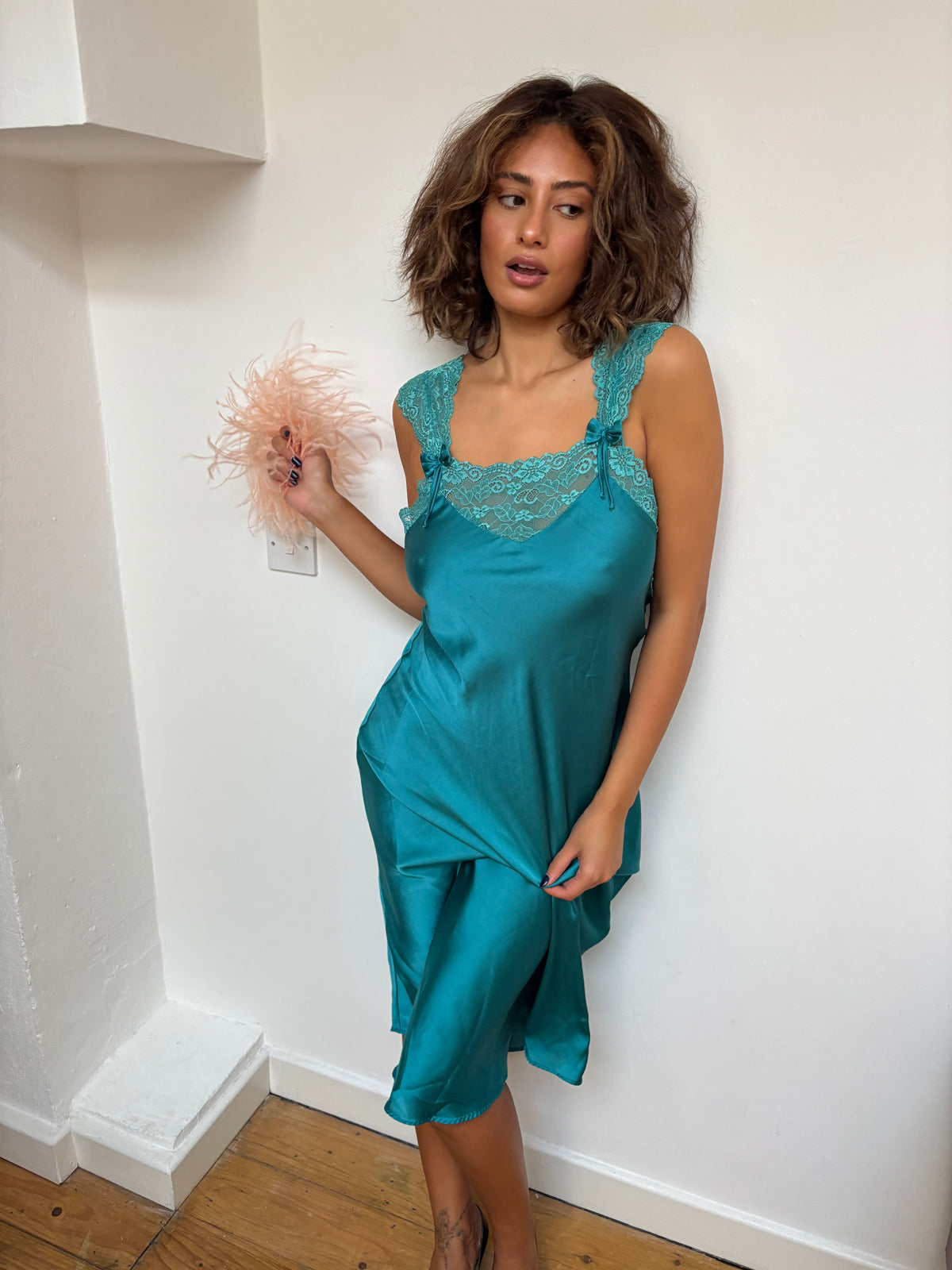 Vintage Teal Maxi Dress