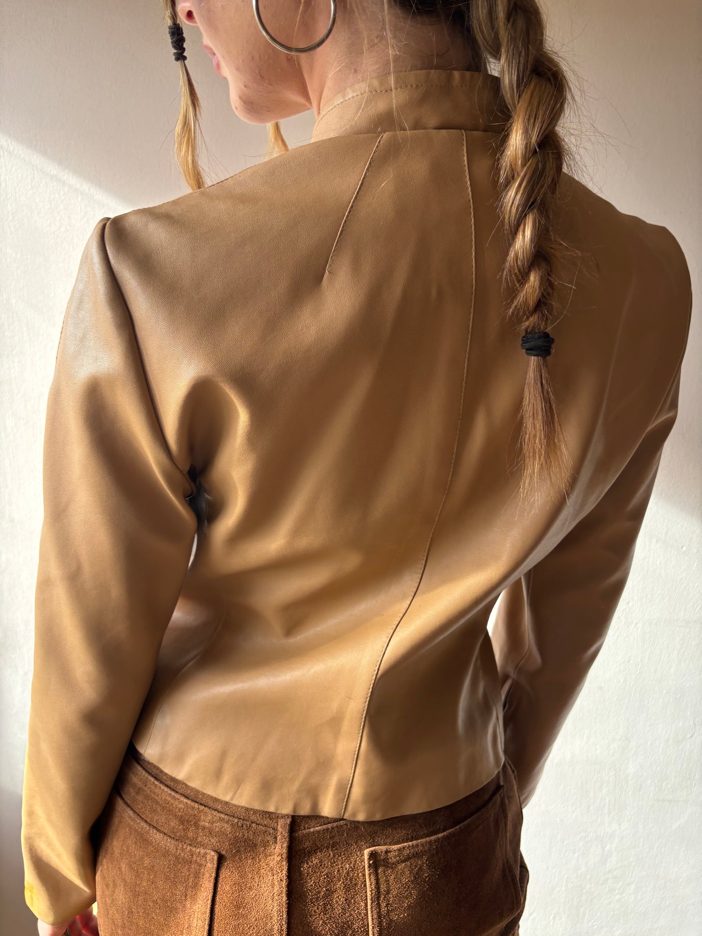 Kookai Faux Leather Tan Jacket