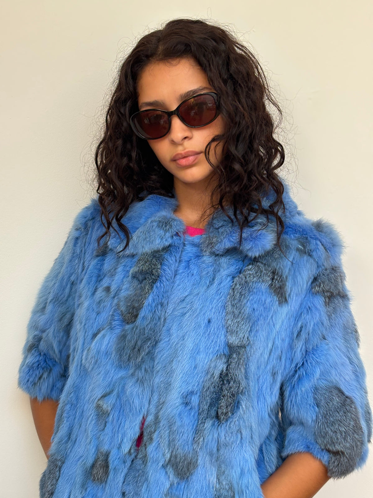 Vintage Blue Rabbit Coat