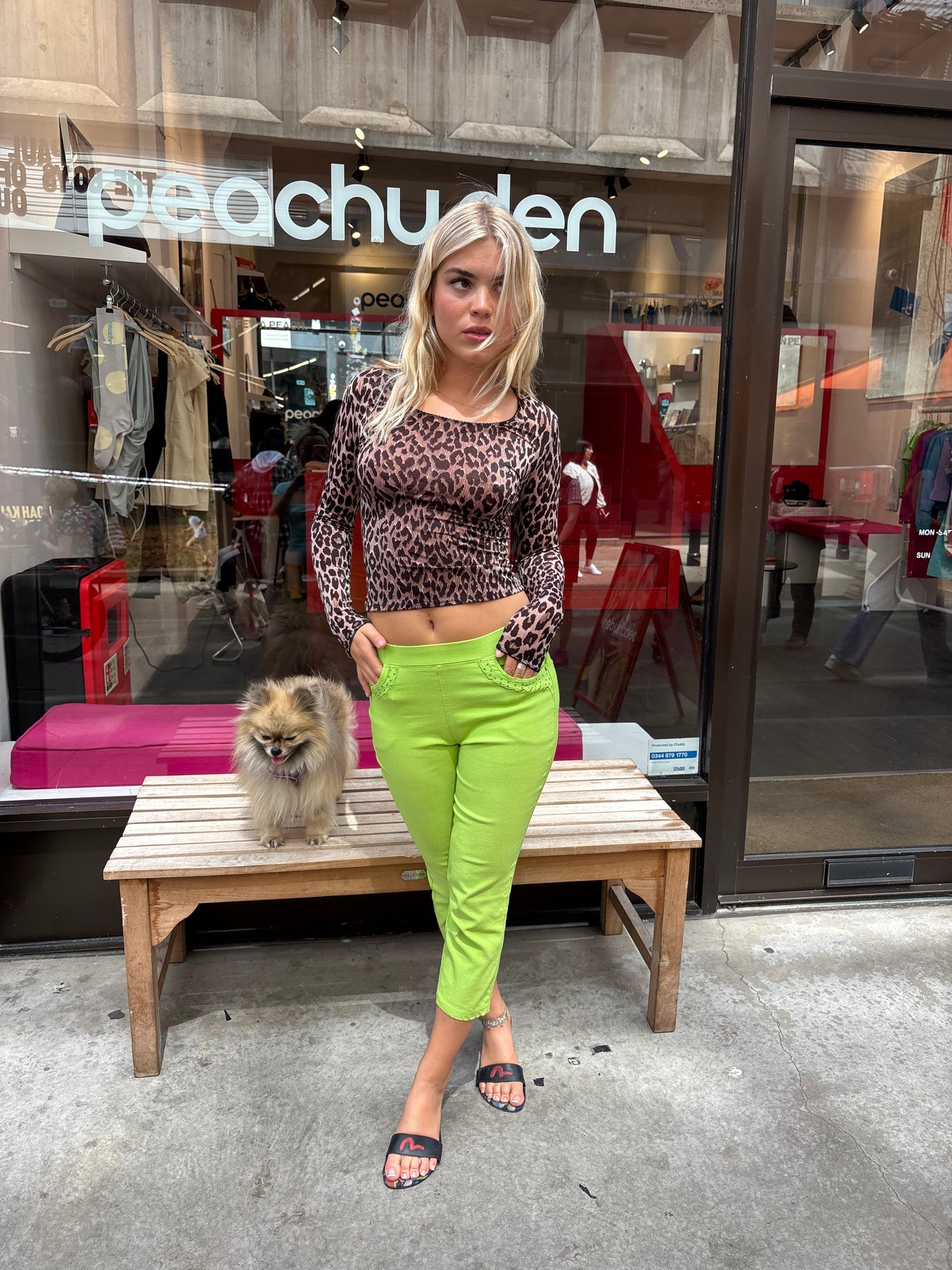 Vintage Neon Green Capris