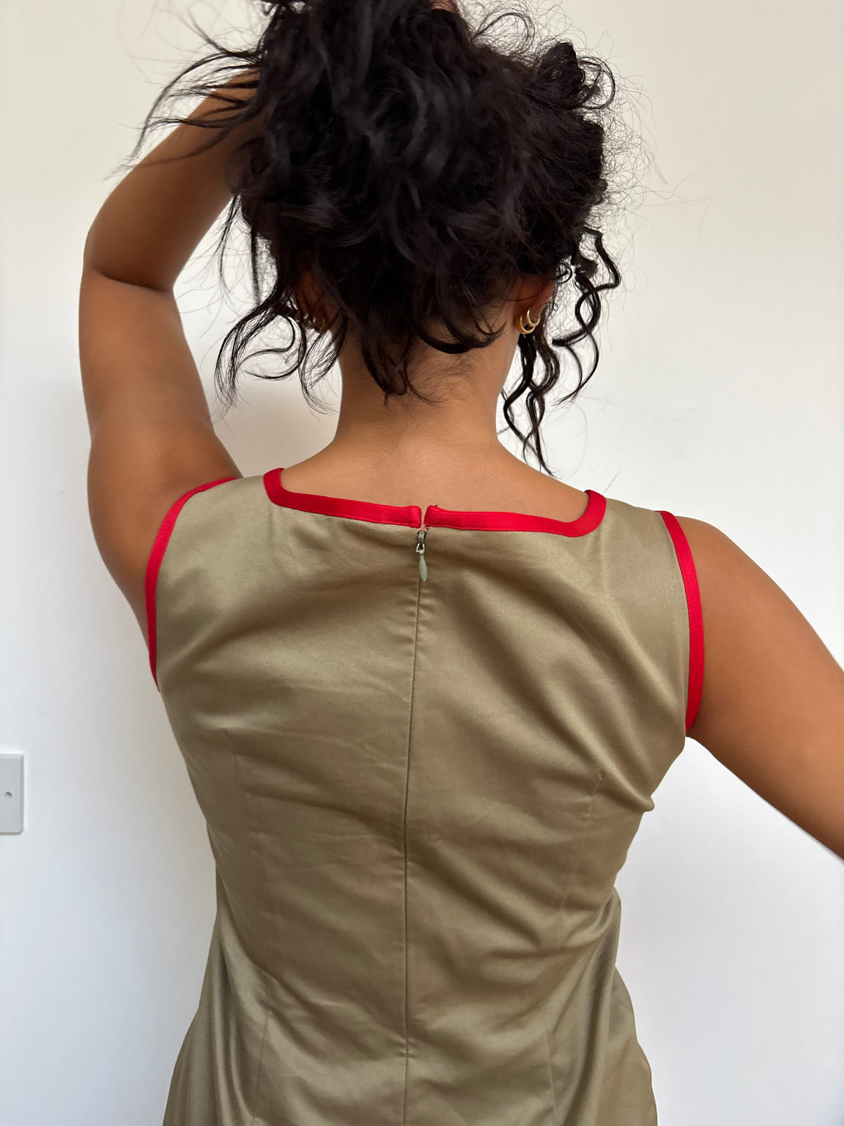 Smoochy Khaki Shift Dress