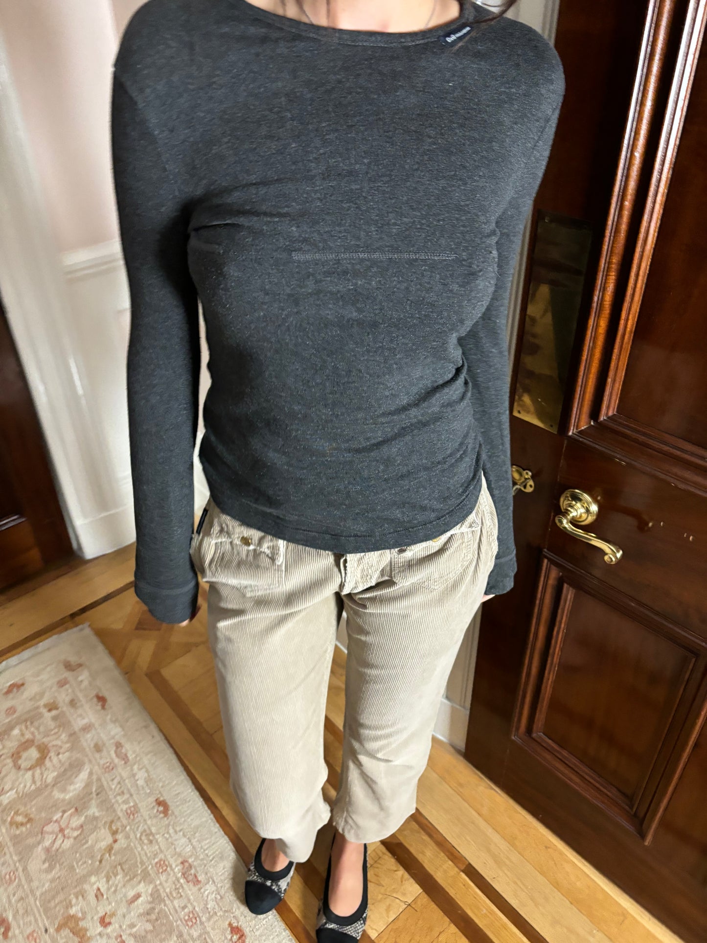 D&G Dark Grey Long Sleeve Top