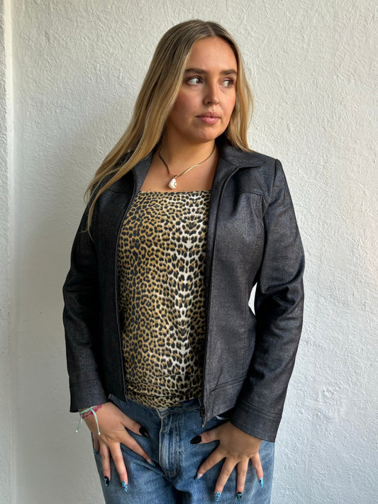 Precis Petite Metallic Charcoal Jacket