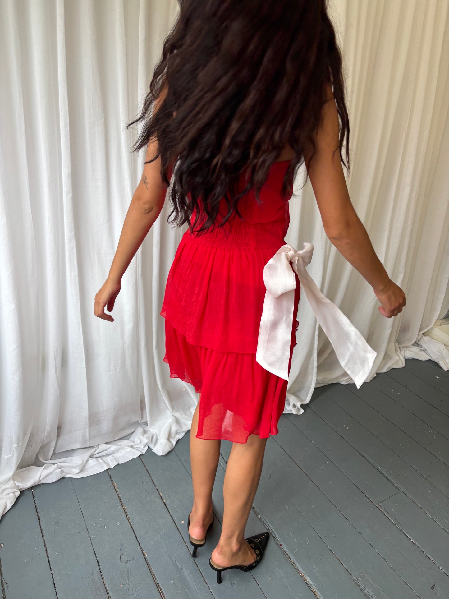 Rinascimento Red Strapless Dress