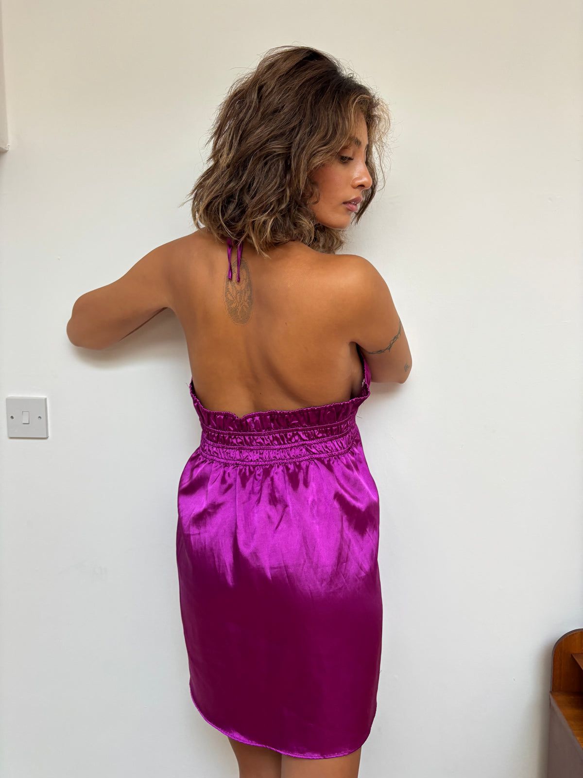 Forcast Fuchsia Purple Halter Dress