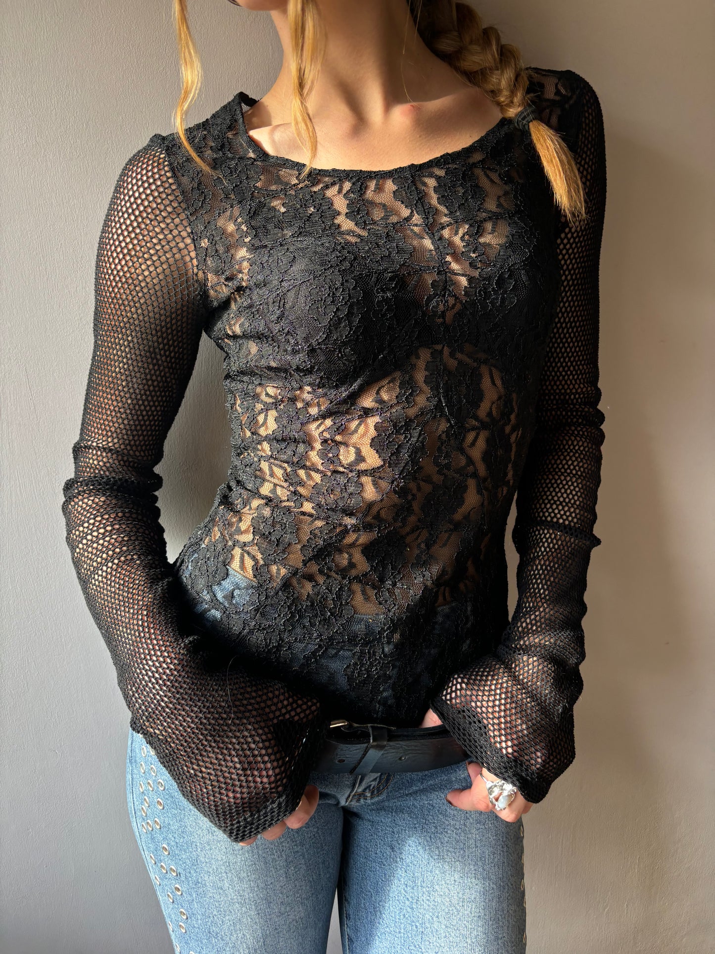 D&G Black Lace Top