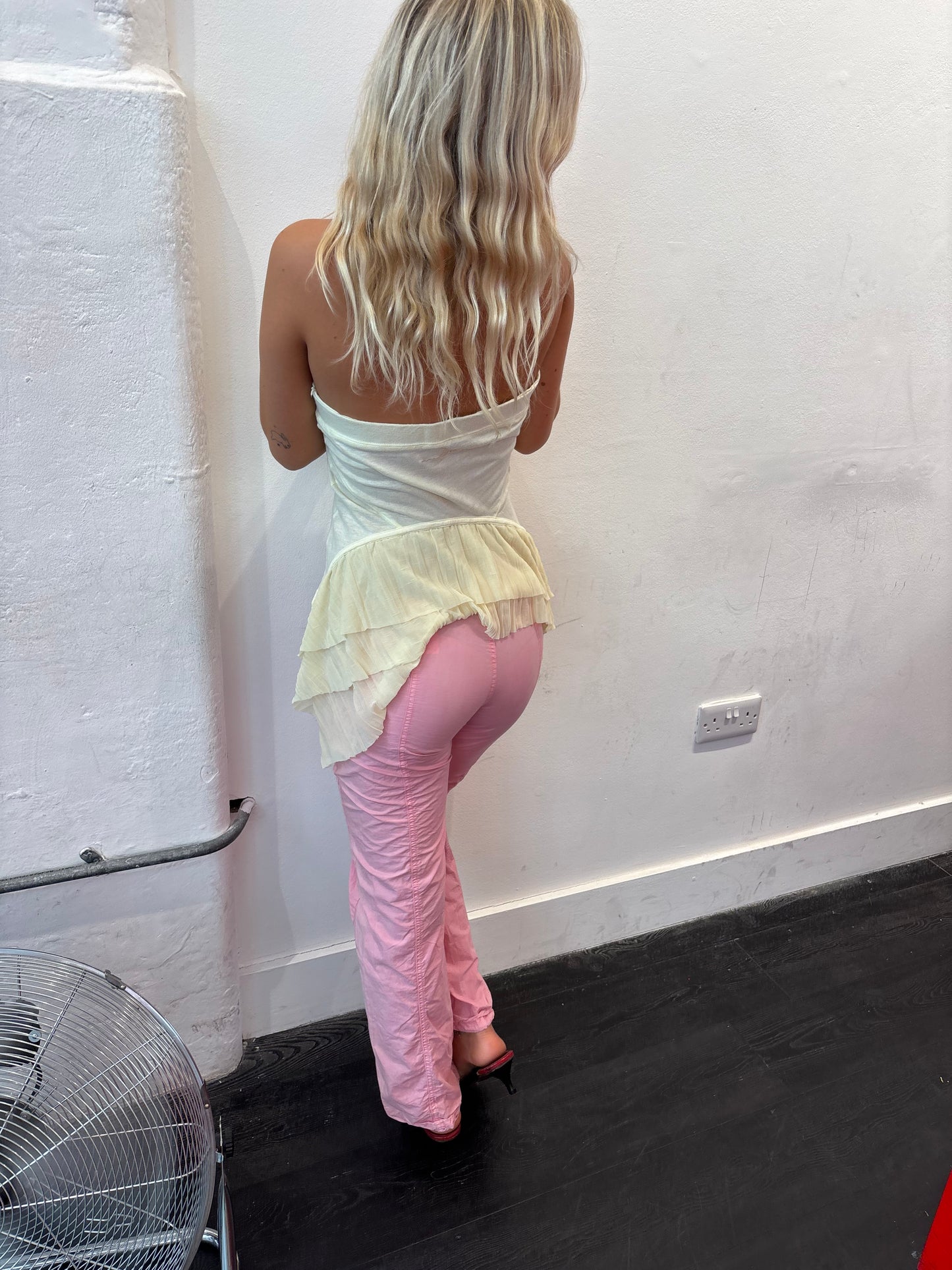 Replay Pink Ruched Trousers