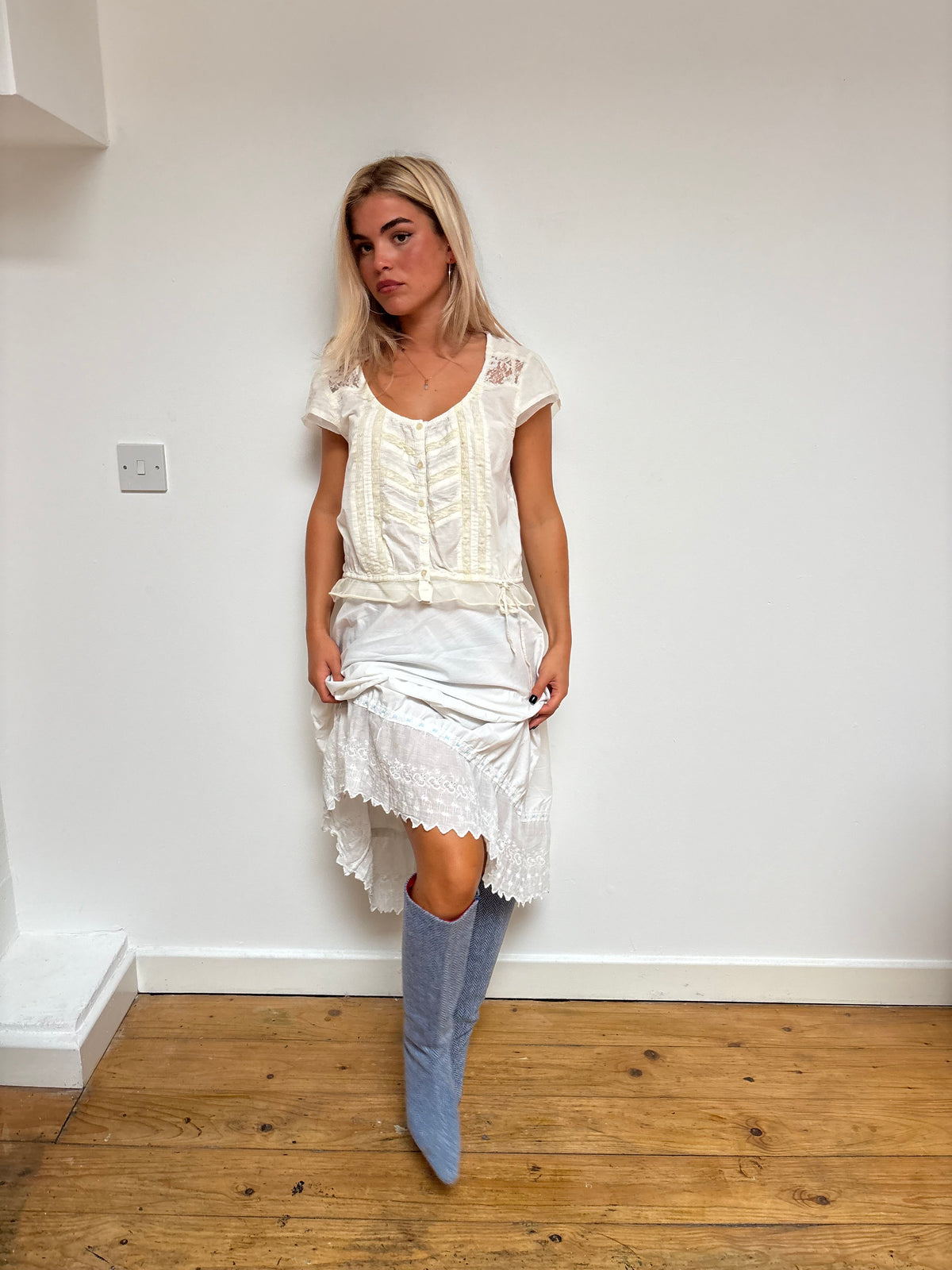 River Island White Milkmaid Top