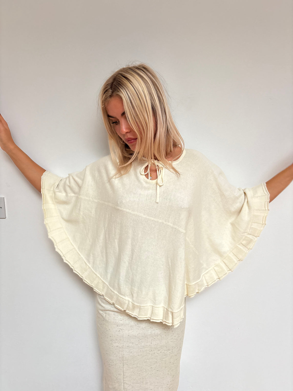Vintage Cream Poncho