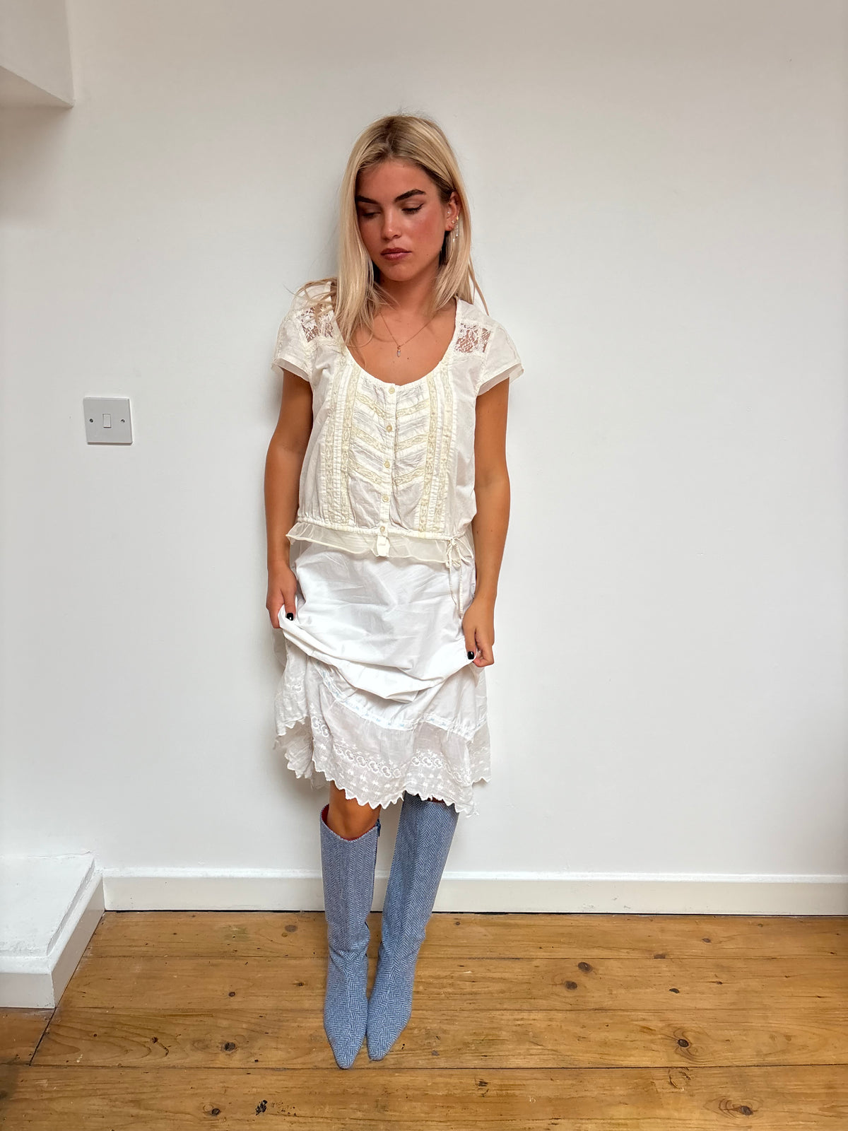 River Island White Milkmaid Top