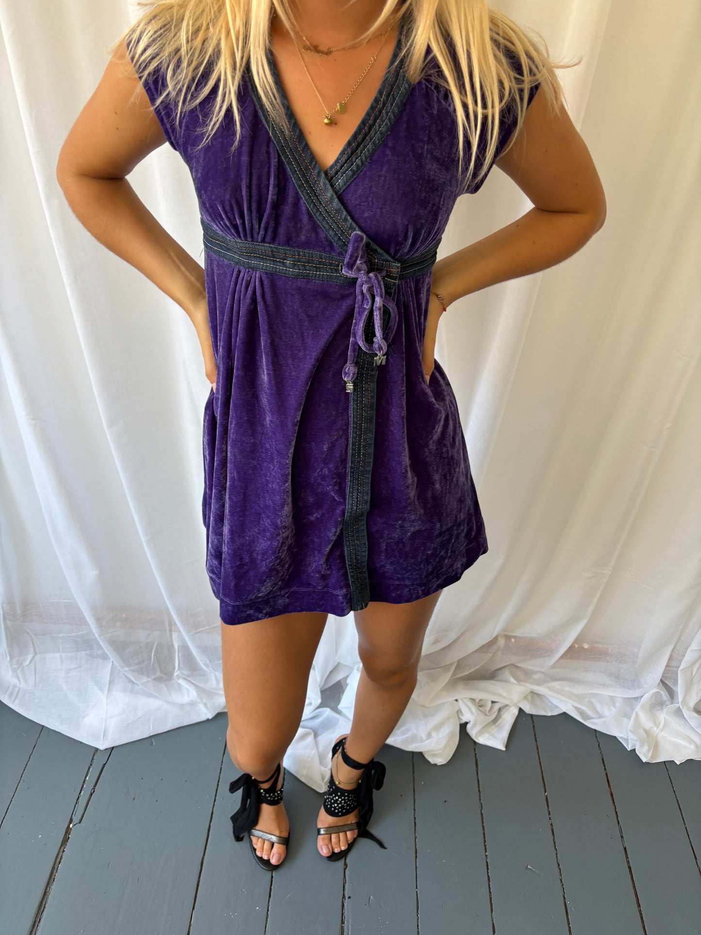 Miss Sixty Purple Velvet Top