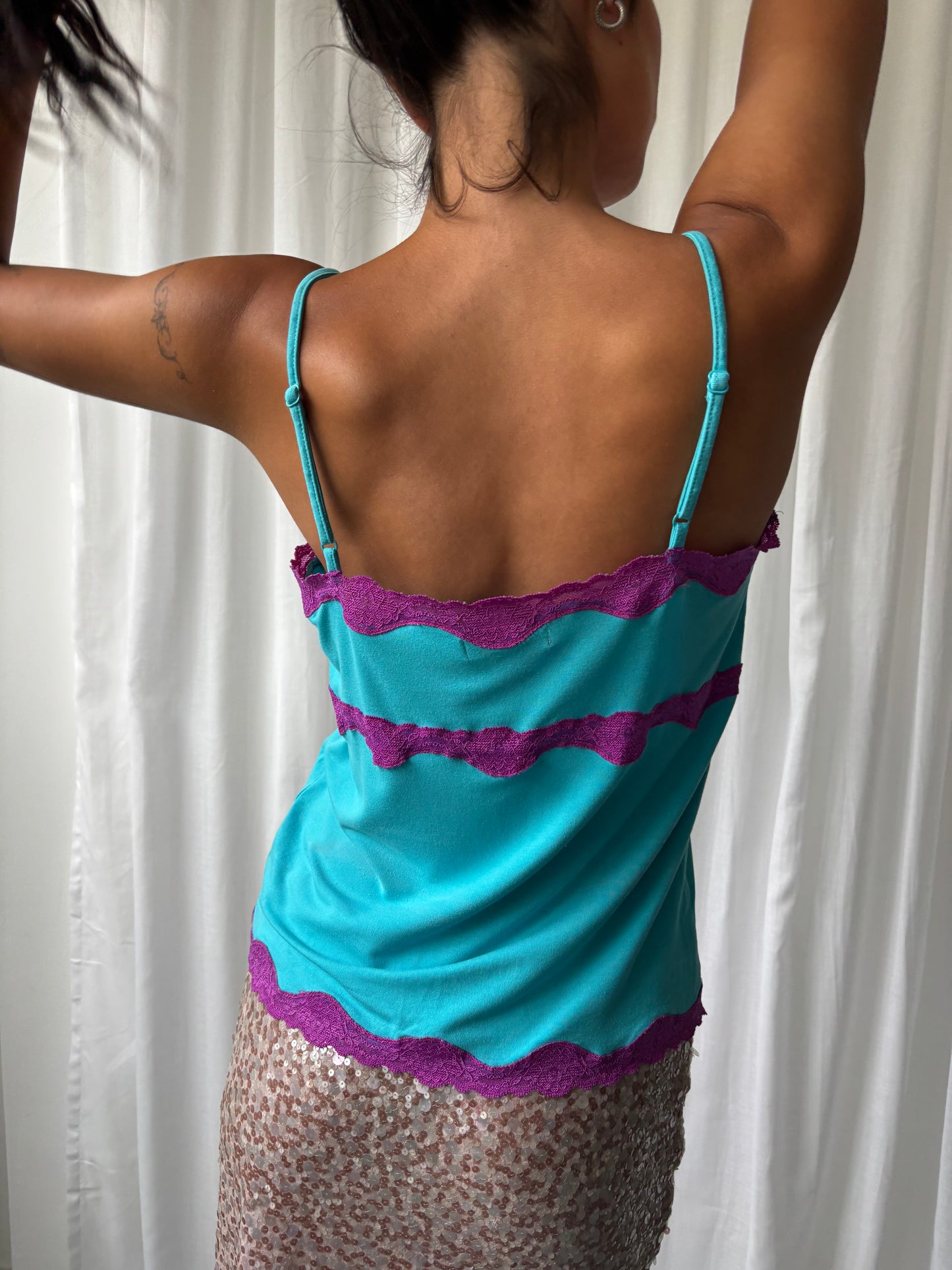 Monsoon Turquoise Lace Cami