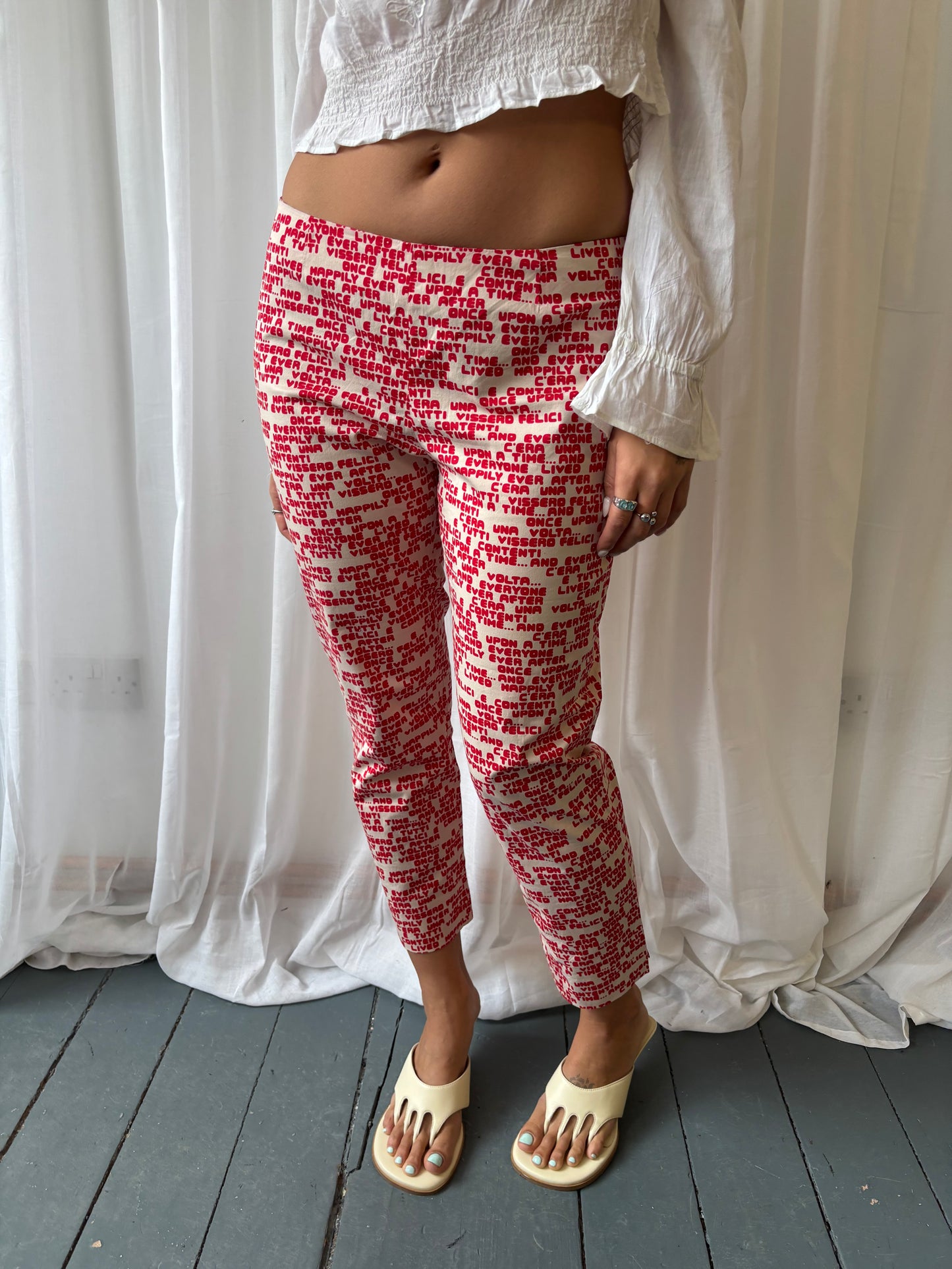 Moschino Typography Cropped Trousers