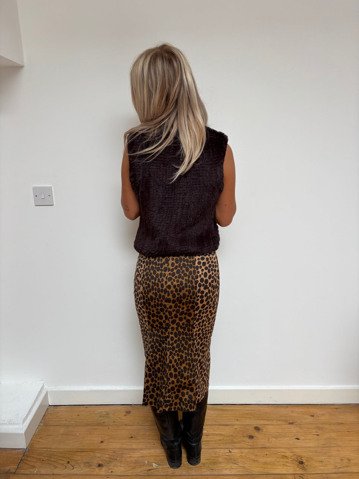 Chine Brown Fur Gilet