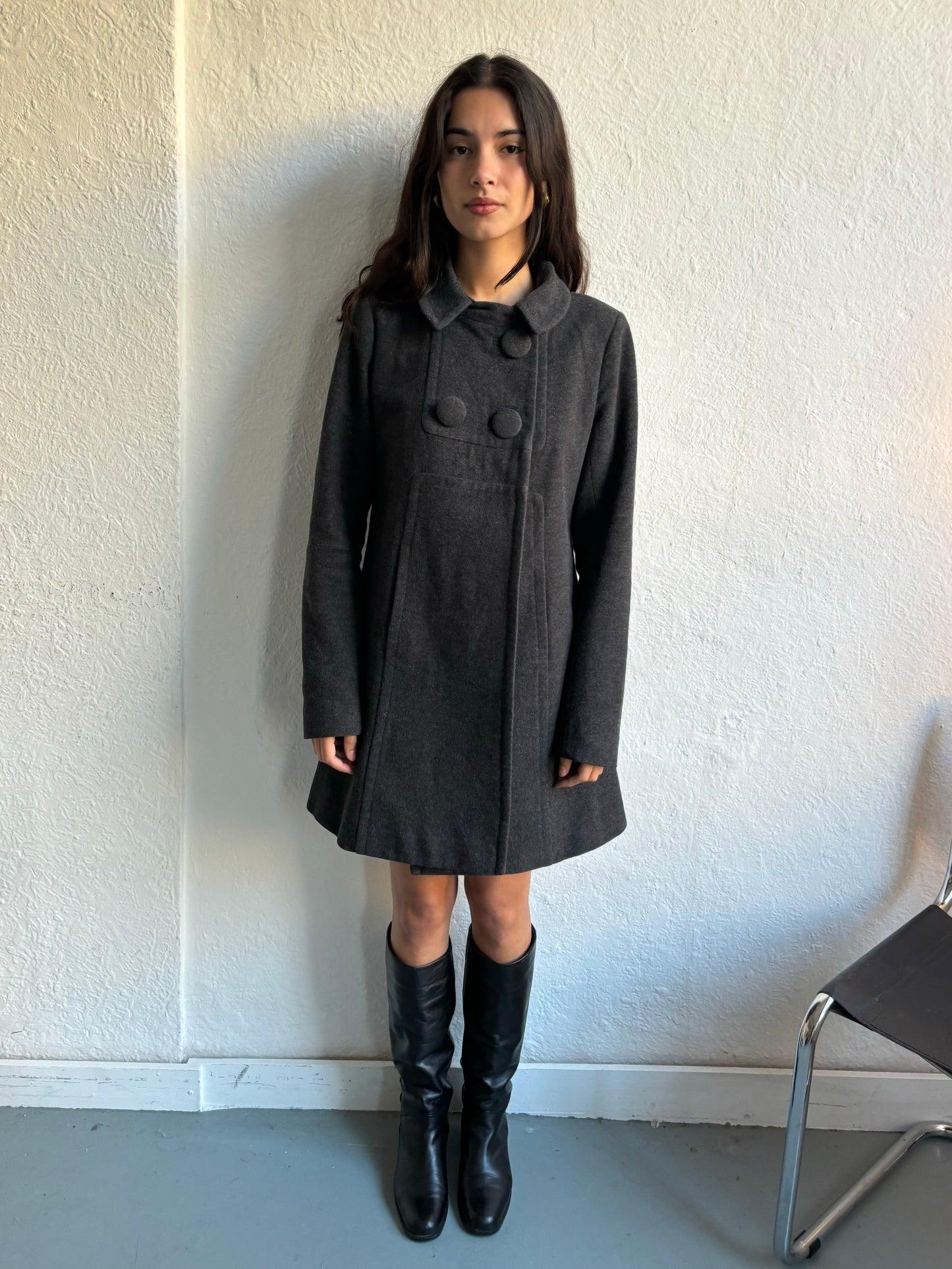 Tara Jarmon Grey Wool Coat