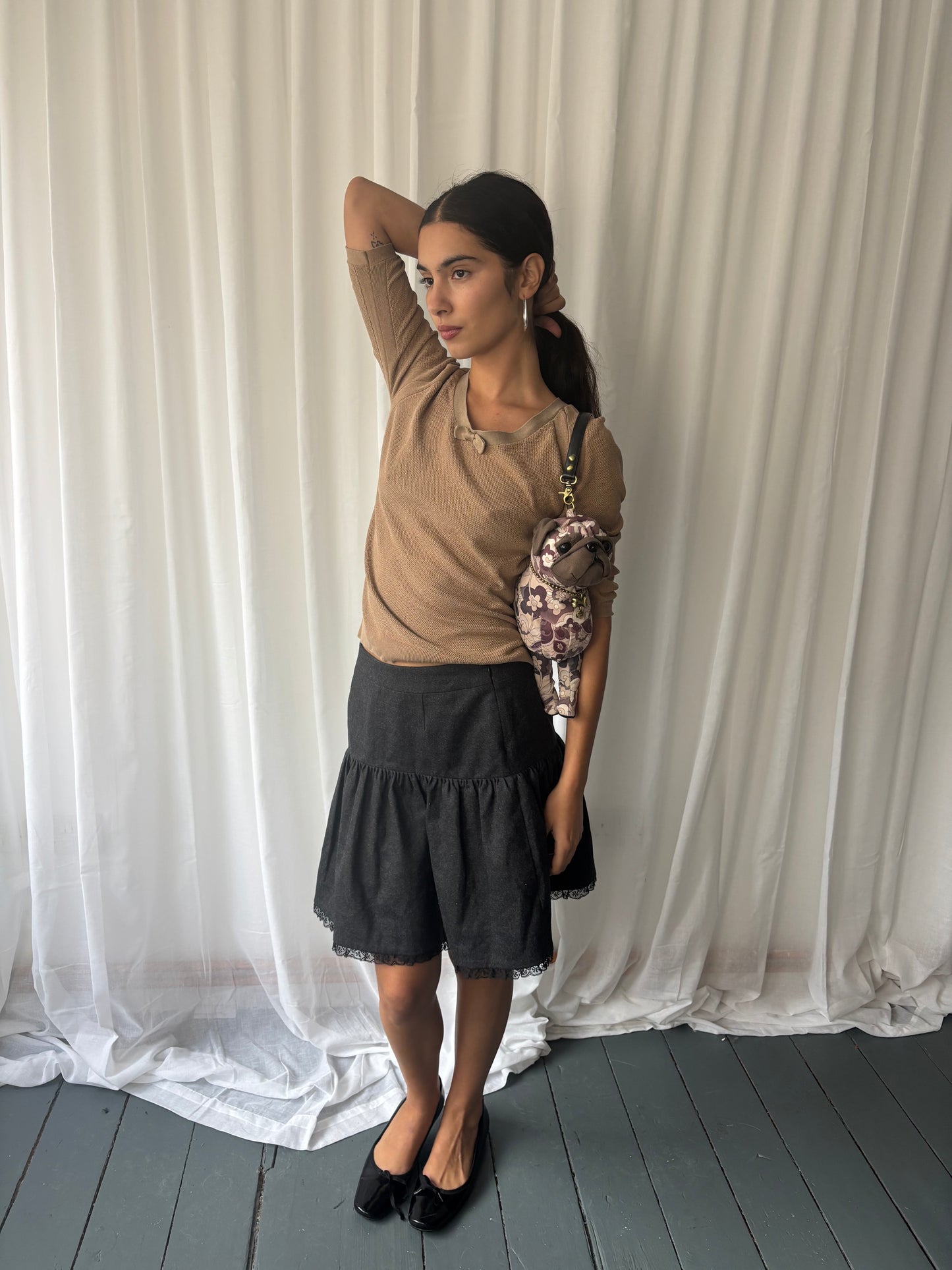 Burberry Beige 3/4 Sleeve Top